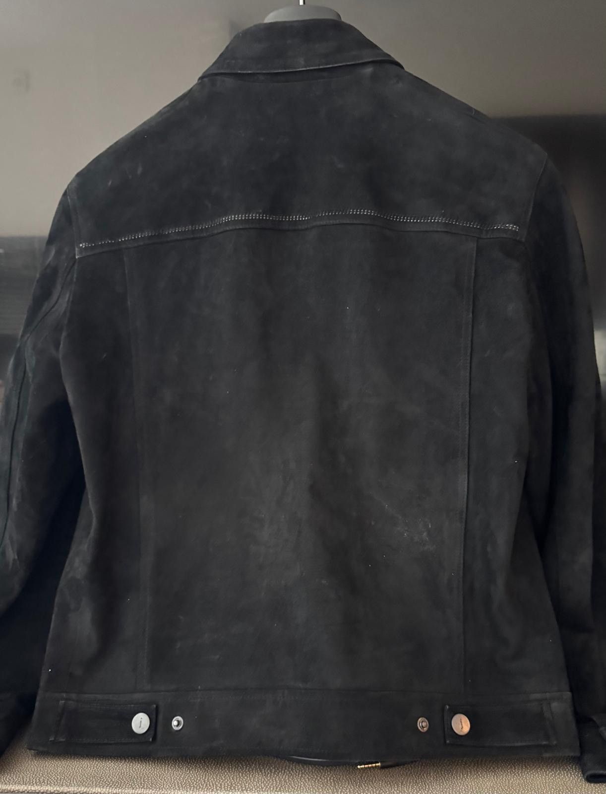 John Varvatos John Varvatos Suede Trucker Jacket Chain Detail Size US S / EU 44-46 / 1 - 4 Thumbnail