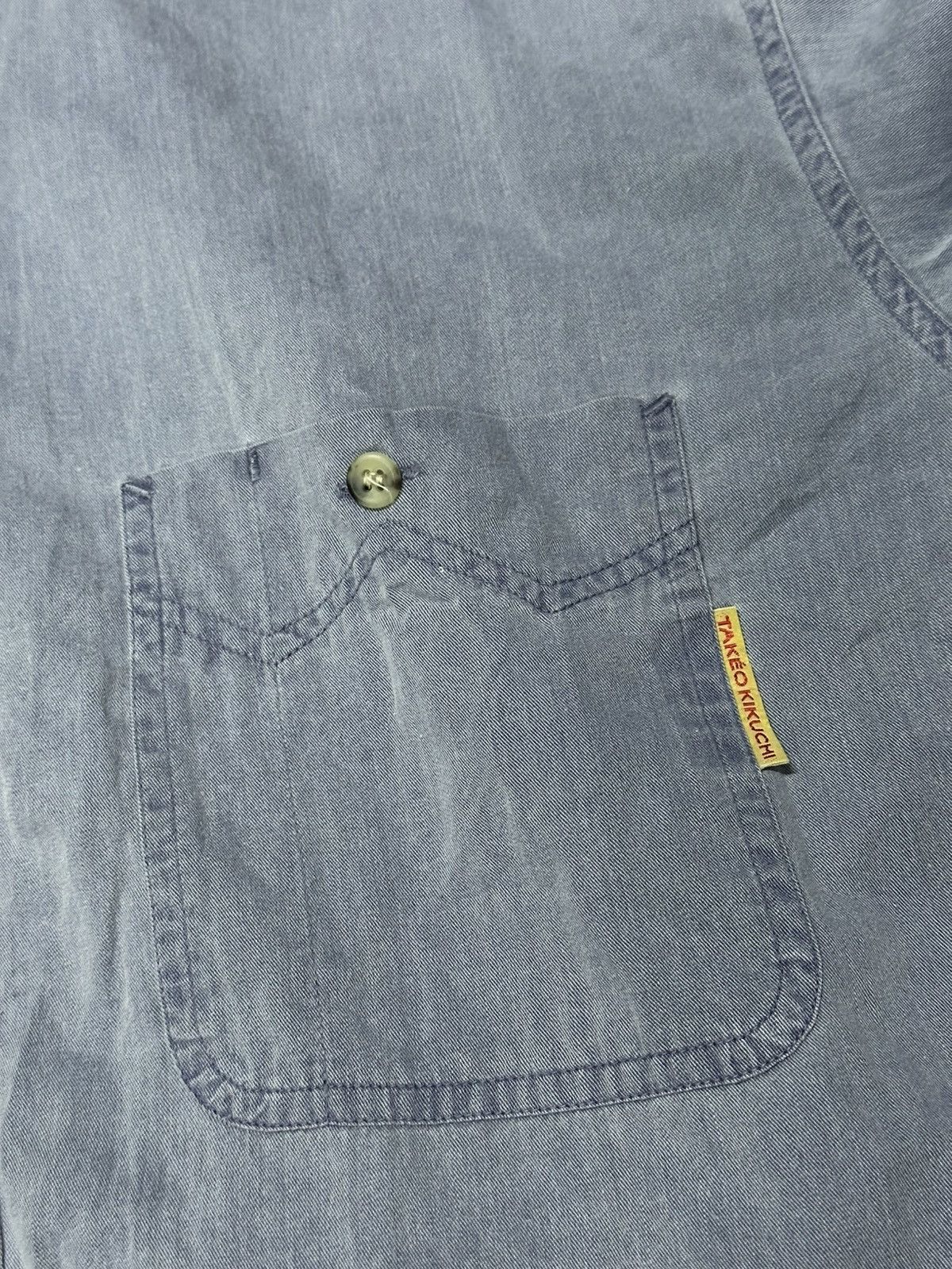 Takeo Kikuchi Vintage Chambray Takeo Kikuchi Half Button. Size US XL / EU 56 / 4 - 4 Thumbnail