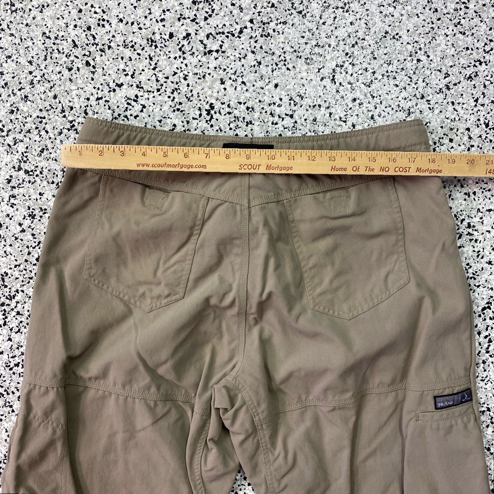 Prana prAna Pants Men's 36x28 Straight Cargo Pocket Logo 5-Pocket Beige Black? Blue? (Color: Blue) Size US 36 / EU 52 - 5 Thumbnail
