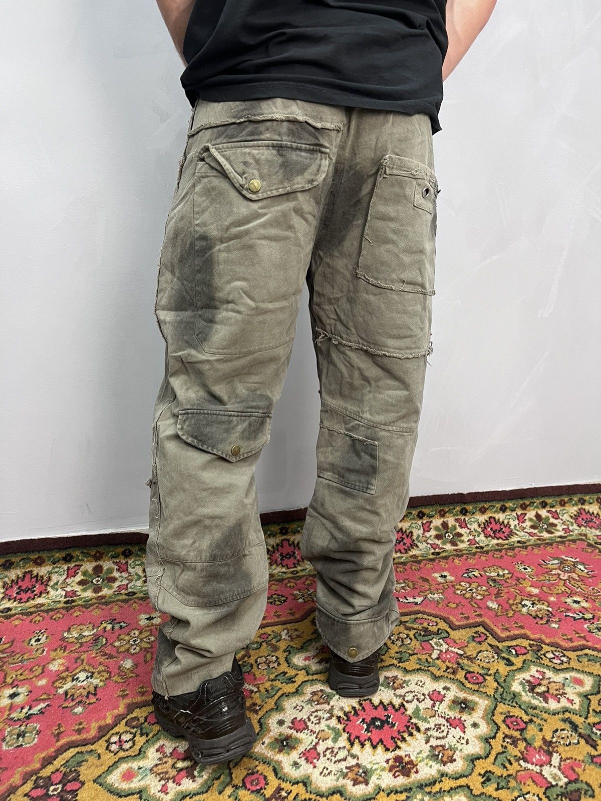 If Six Was Nine × Japanese Brand × Le Grande Bleu (L.G.B.) Y2k affliction graphic angel wing type jeans CARGO Size US 33 - 11 Thumbnail
