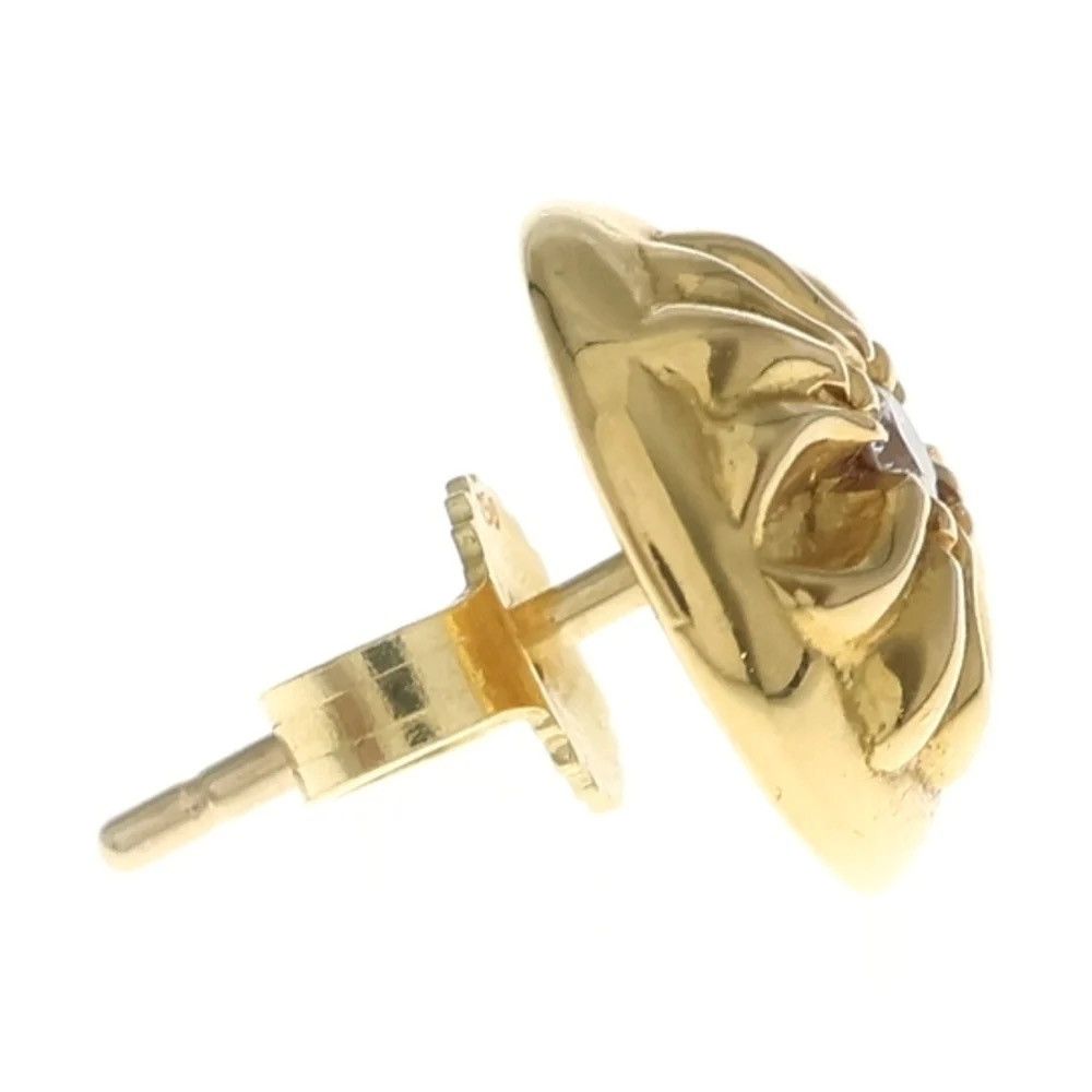 Chrome Hearts Chrome Hearts Diamond 22K Gold Stud Cross Earring Size ONE SIZE - 3 Thumbnail