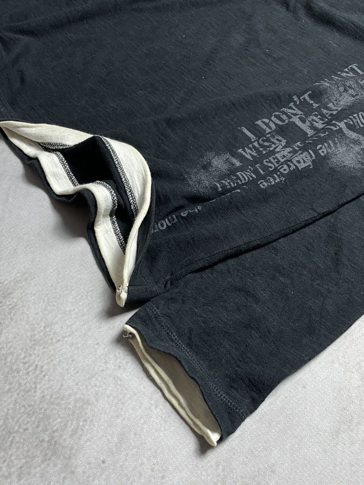 14th Addiction 2000’s T3D - Lace Up Poem Double Layer Vkei Style Longsleeve Size US L / EU 52-54 / 3 - 13 Thumbnail