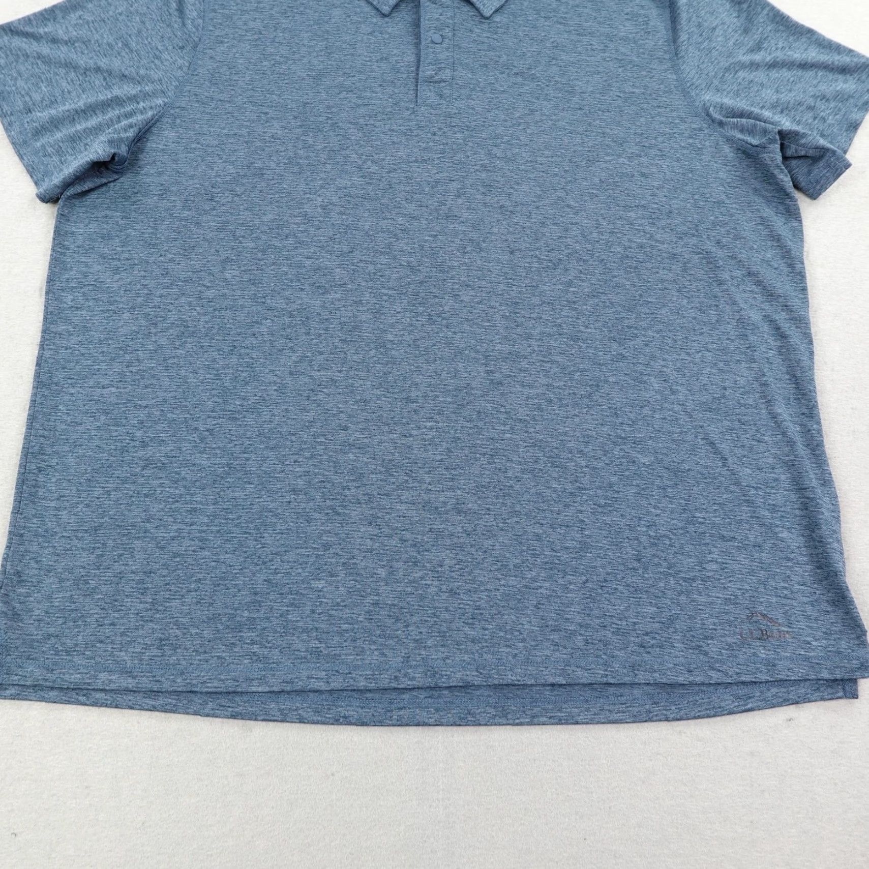 Vintage LL Bean Polo Shirt Mens XL Blue Lightweight Performance Ultralight Moisture Wicking Regular Short Sleeve Button Collar Solid Adventure Size US XL / EU 56 / 4 - 3 Thumbnail