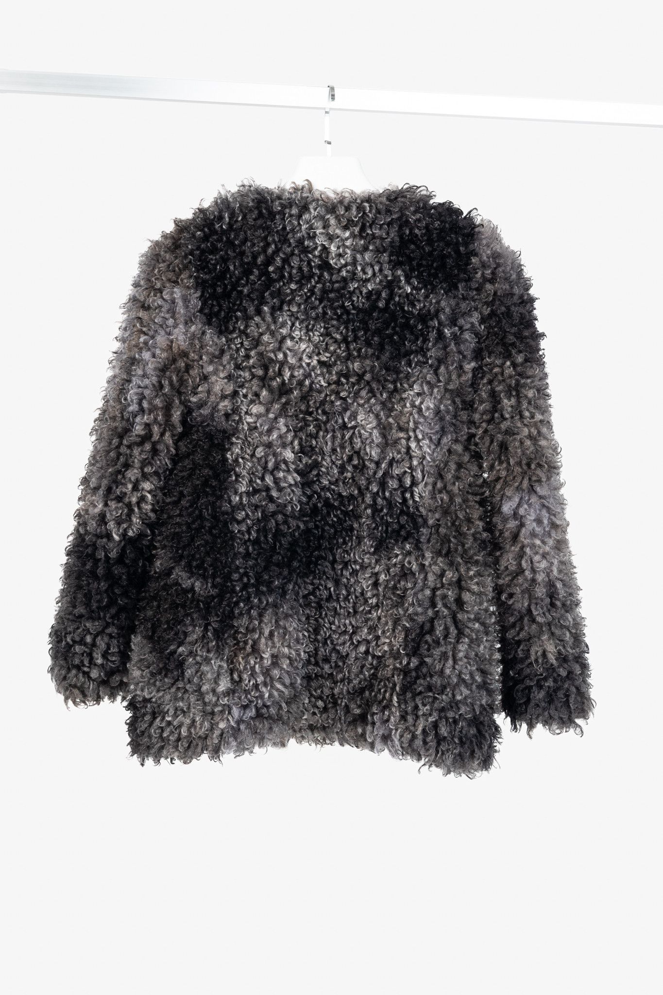 SMYTHE Smythe Chubby Grey Melange Faux Fur Jacket Size M / US 6-8 / IT 42-44 - 2 Thumbnail