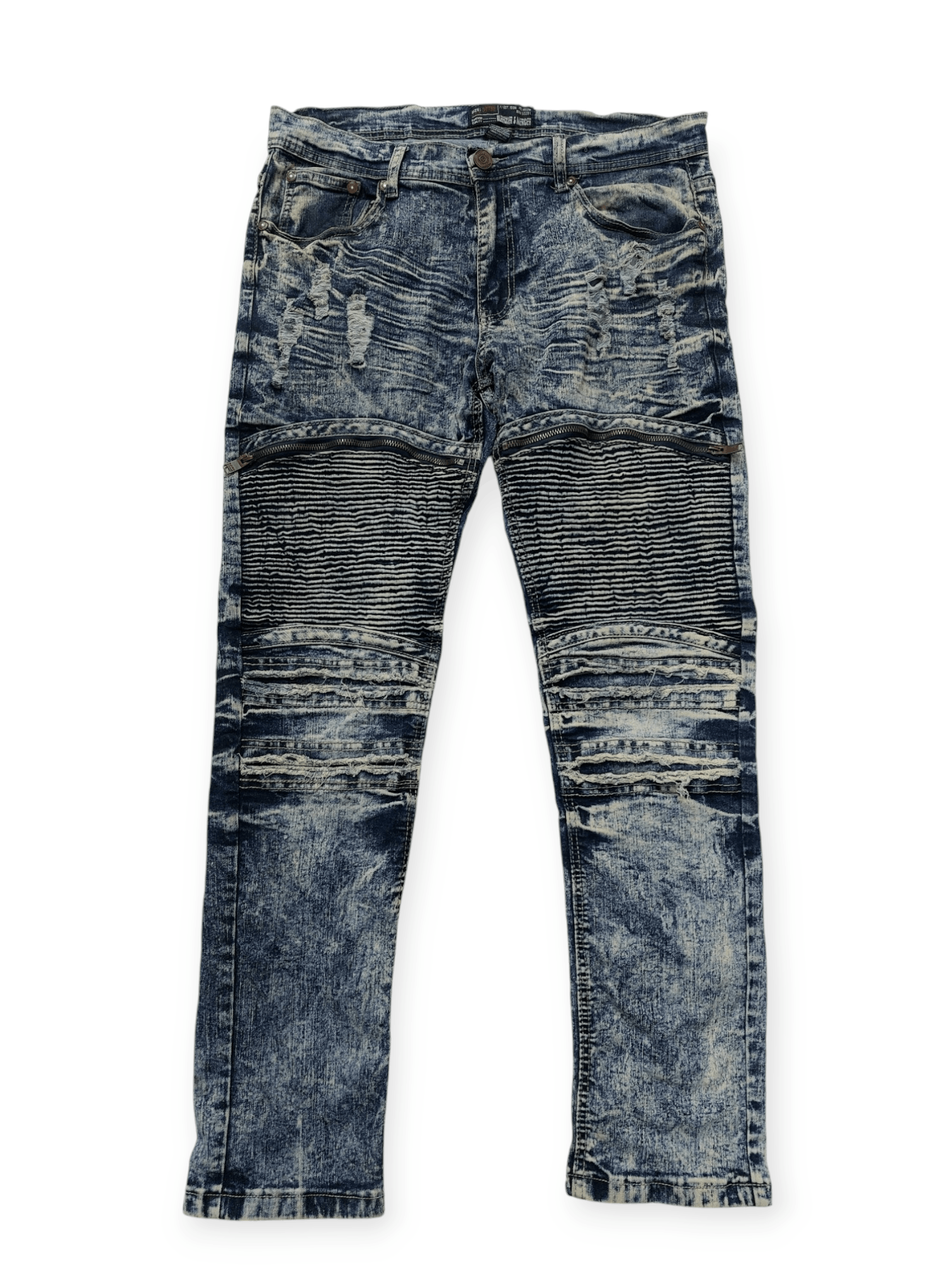 Designer Punk Biker Denim Bleecker & Mercer Jeans Size US 34 / EU 50 - 1 Thumbnail