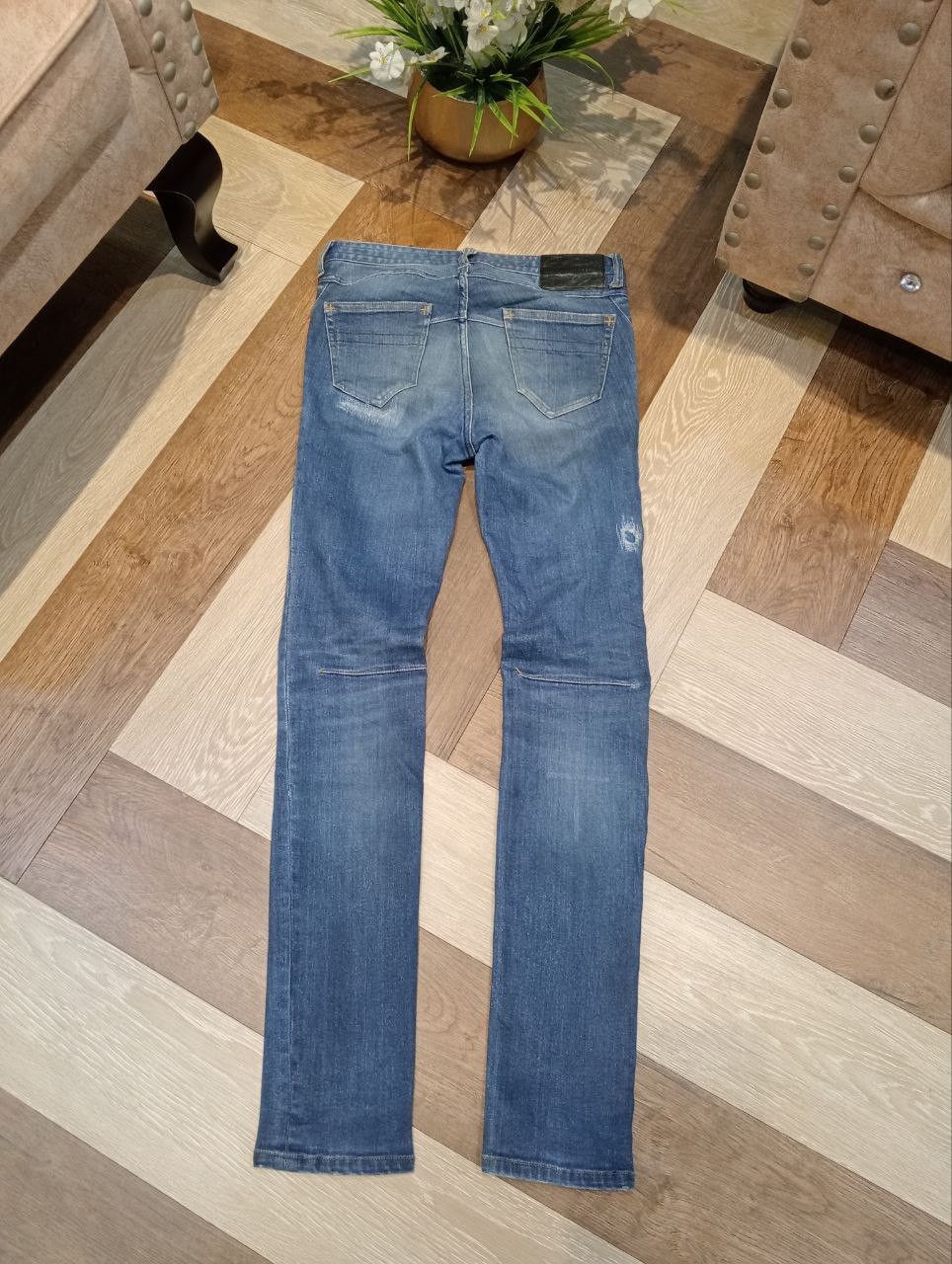 Number (N)ine NUMBER NINE x STUDIOUS BLUE DENIM STRETCH SKINNY PANTS Size US 29 - 10 Thumbnail