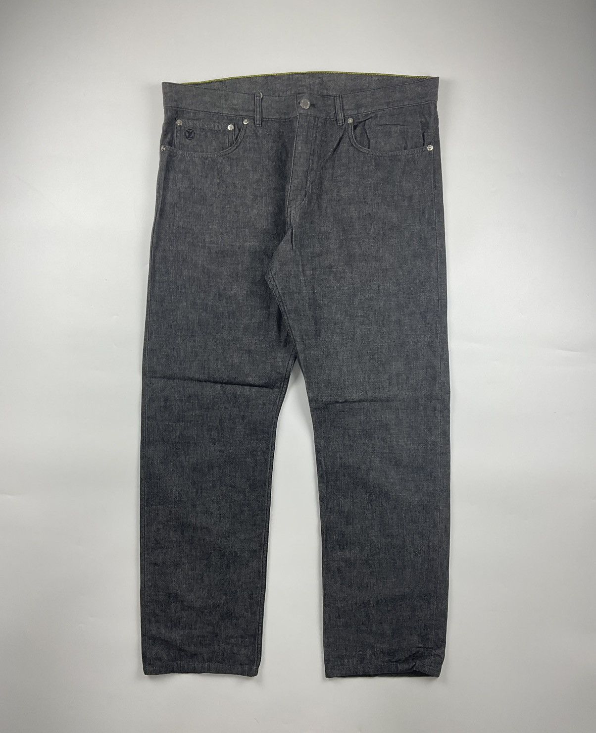 Louis Vuitton Louis Vuitton Leather Patch Regular Jeans Size US 38 / EU 54 - 2 Thumbnail