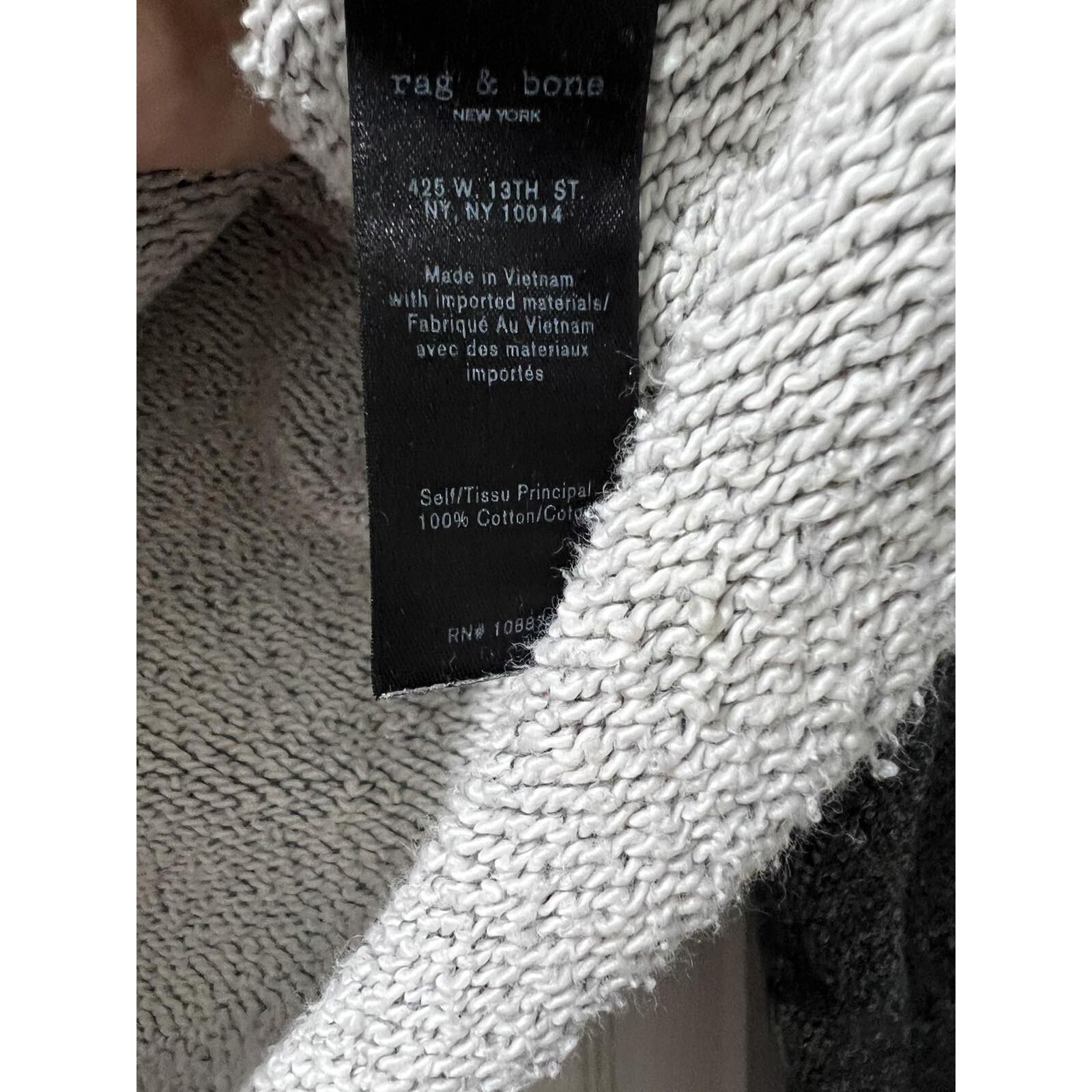Rag & Bone Rag & Bone Madeline terry Cotton Funnel Neck XXS A001365 Size XXS / US 00 / IT 34 - 5 Thumbnail