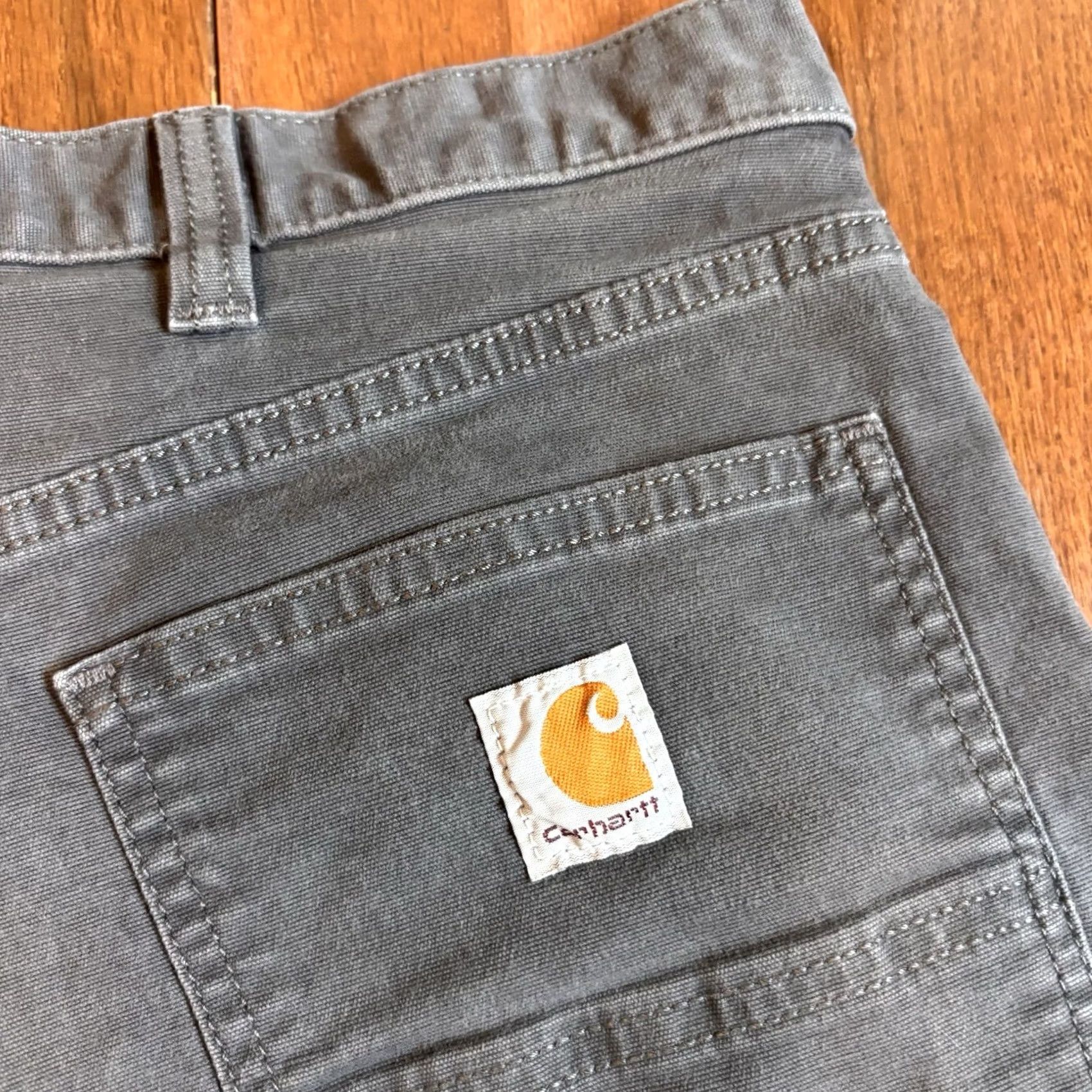 Carhartt Mens Carhartt Rugged Flex Canvas Work Pants Relaxed Fit Gray 42x32 Size US 42 / EU 58 - 4 Thumbnail