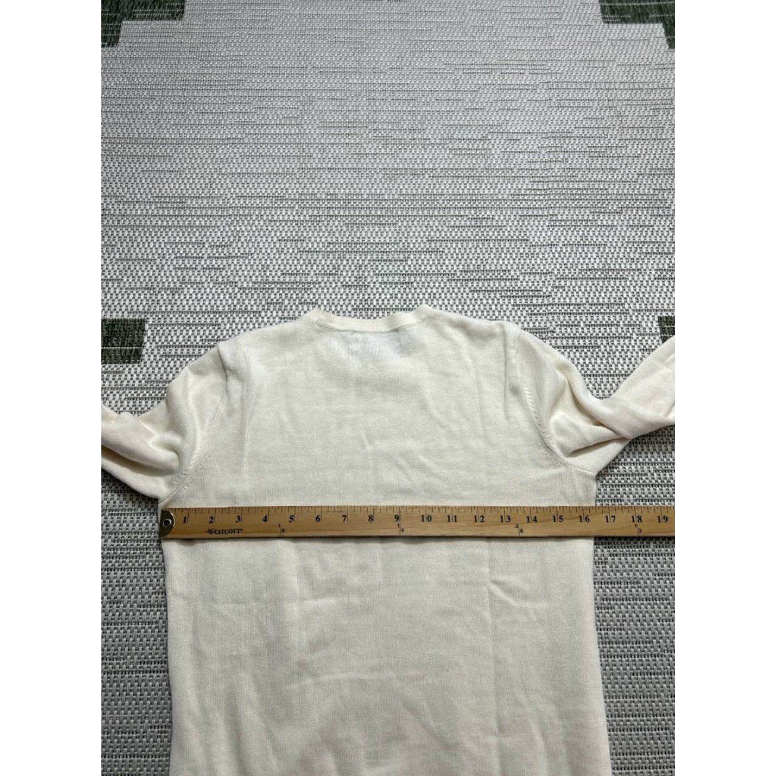 Ralph Lauren Lauren Ralph Lauren Sweater Womens Small Ivory Cotton Blend Knit Pullover Size S / US 4 / IT 40 - 6 Thumbnail