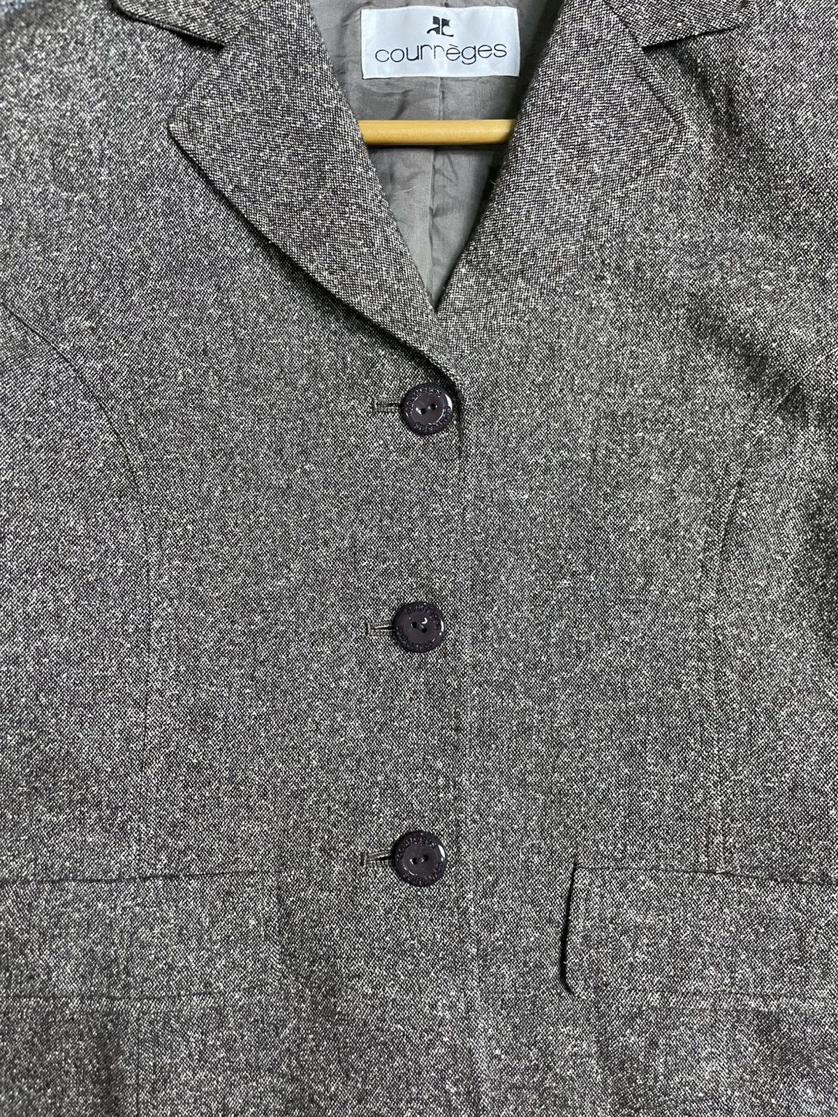 Courreges × Vintage Courreges x Vintage Tweed Blazer (24) Size US S / EU 44-46 / 1 - 4 Thumbnail