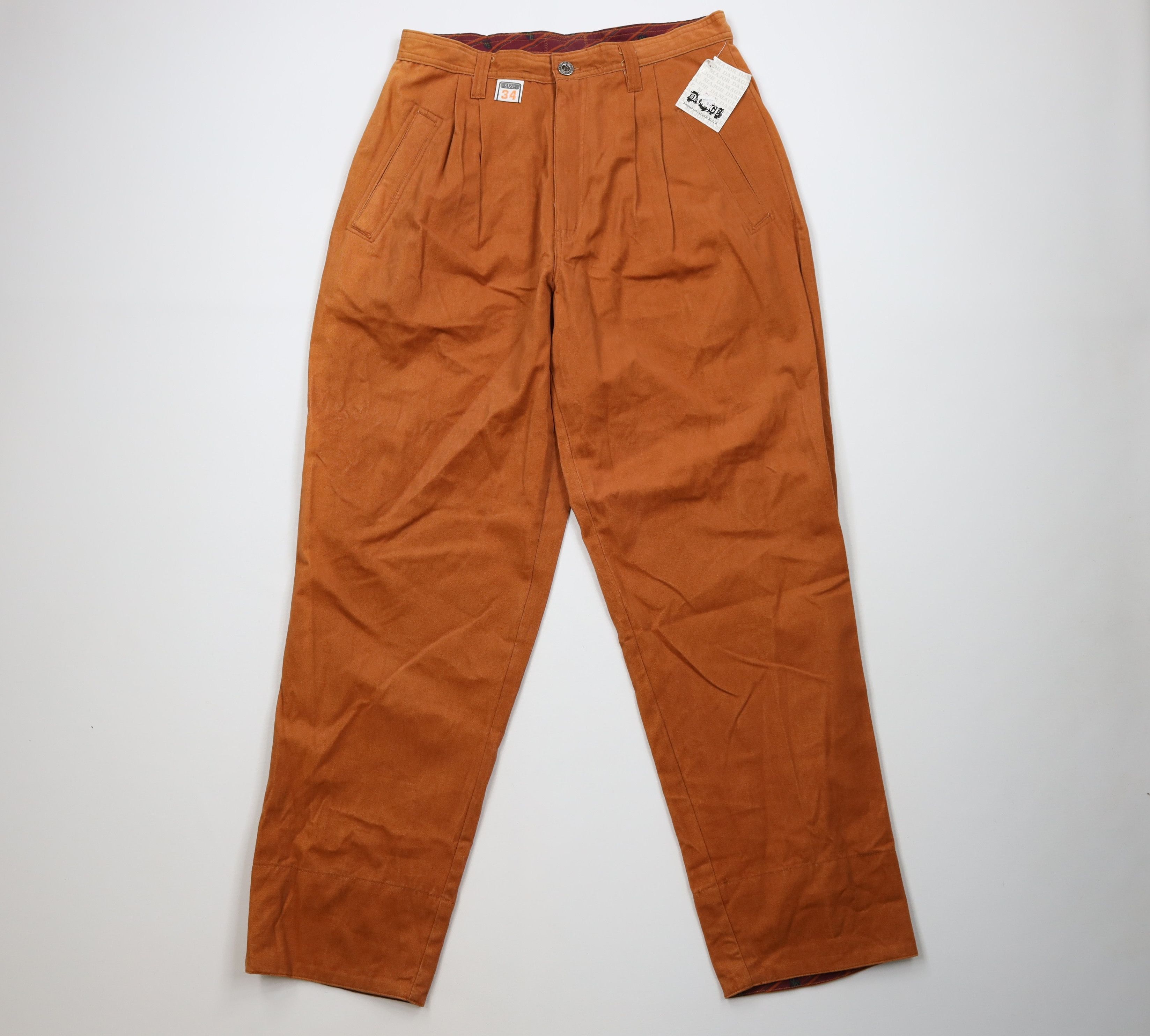 Vintage Deadstock Vintage 90s Streetwear Cuff Tapered Pants Orange Size US 34 / EU 50 - 2 Thumbnail