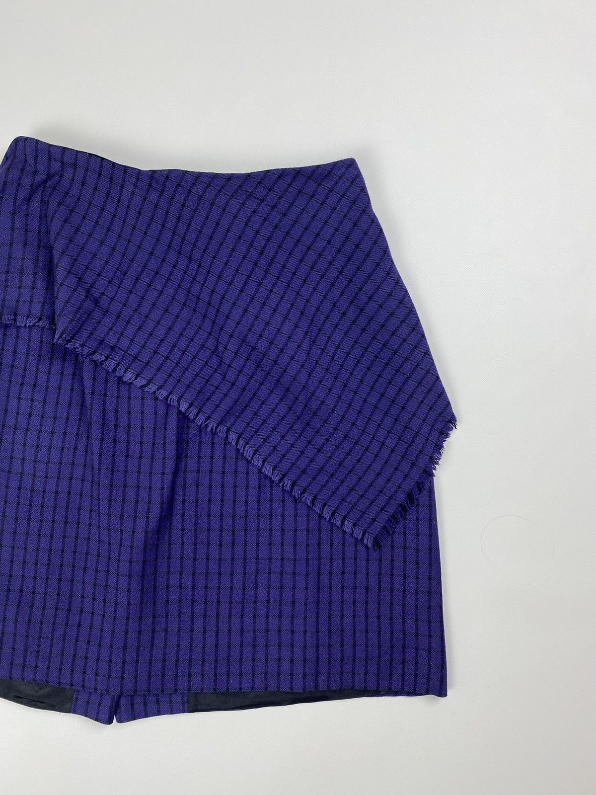Issey Miyake × Japanese Brand × Vintage Issey Miyake vintage checked wrap skirt size 42 Size 28" / US 6 / IT 42 - 12 Thumbnail