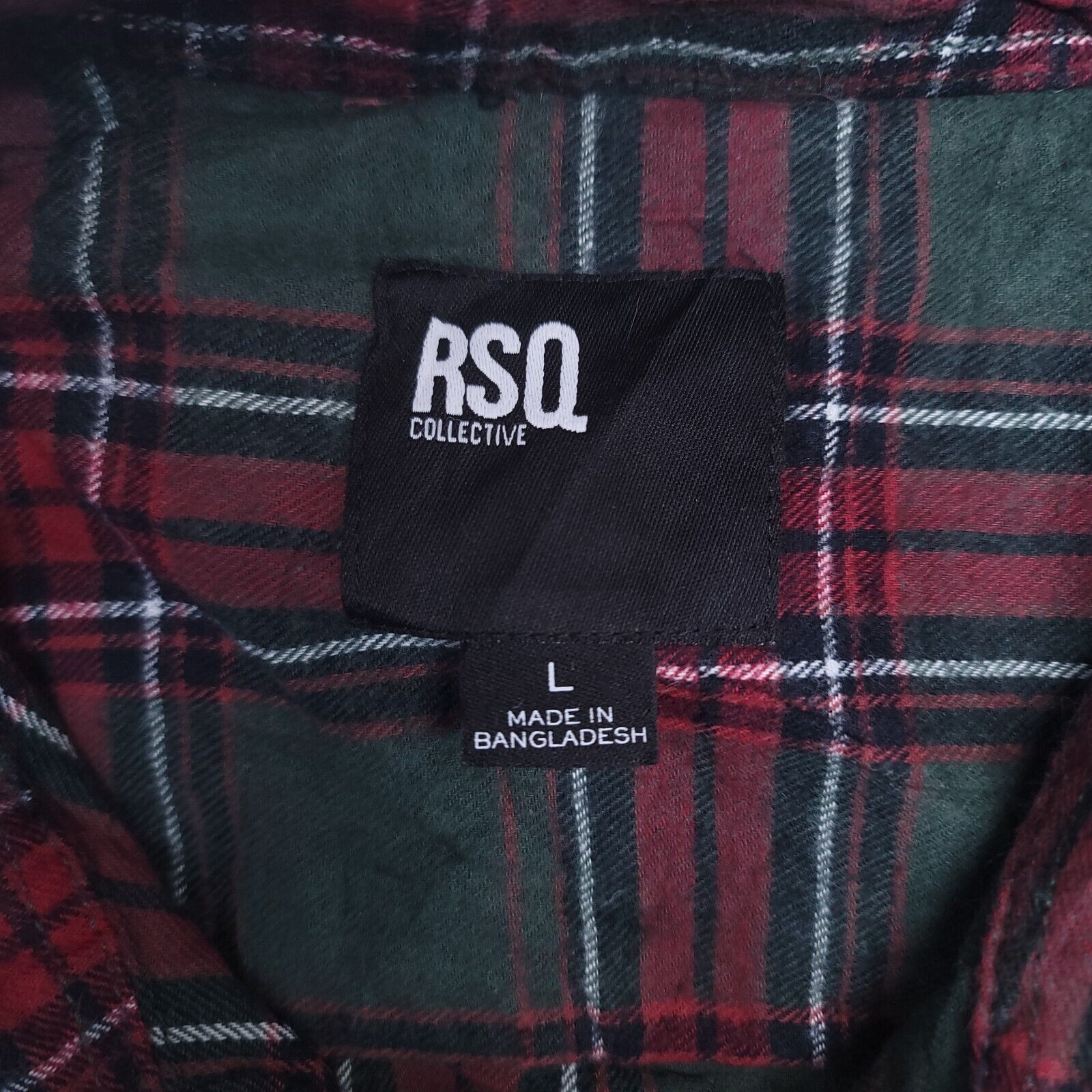 Rsq RSQ Collective Tartan Flannel Shirt Mens Size Large L Green Size US L / EU 52-54 / 3 - 3 Thumbnail