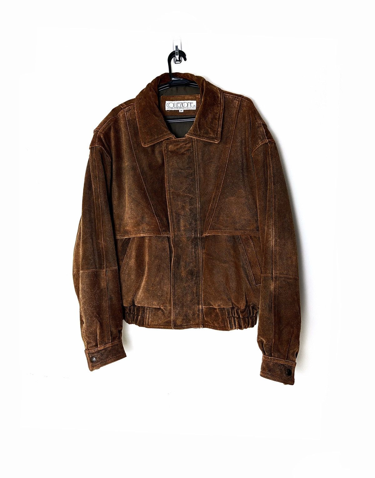 Genuine Leather Collezione Distressed Suede Leather Jacket Size US M / EU 48-50 / 2 - 2 Thumbnail