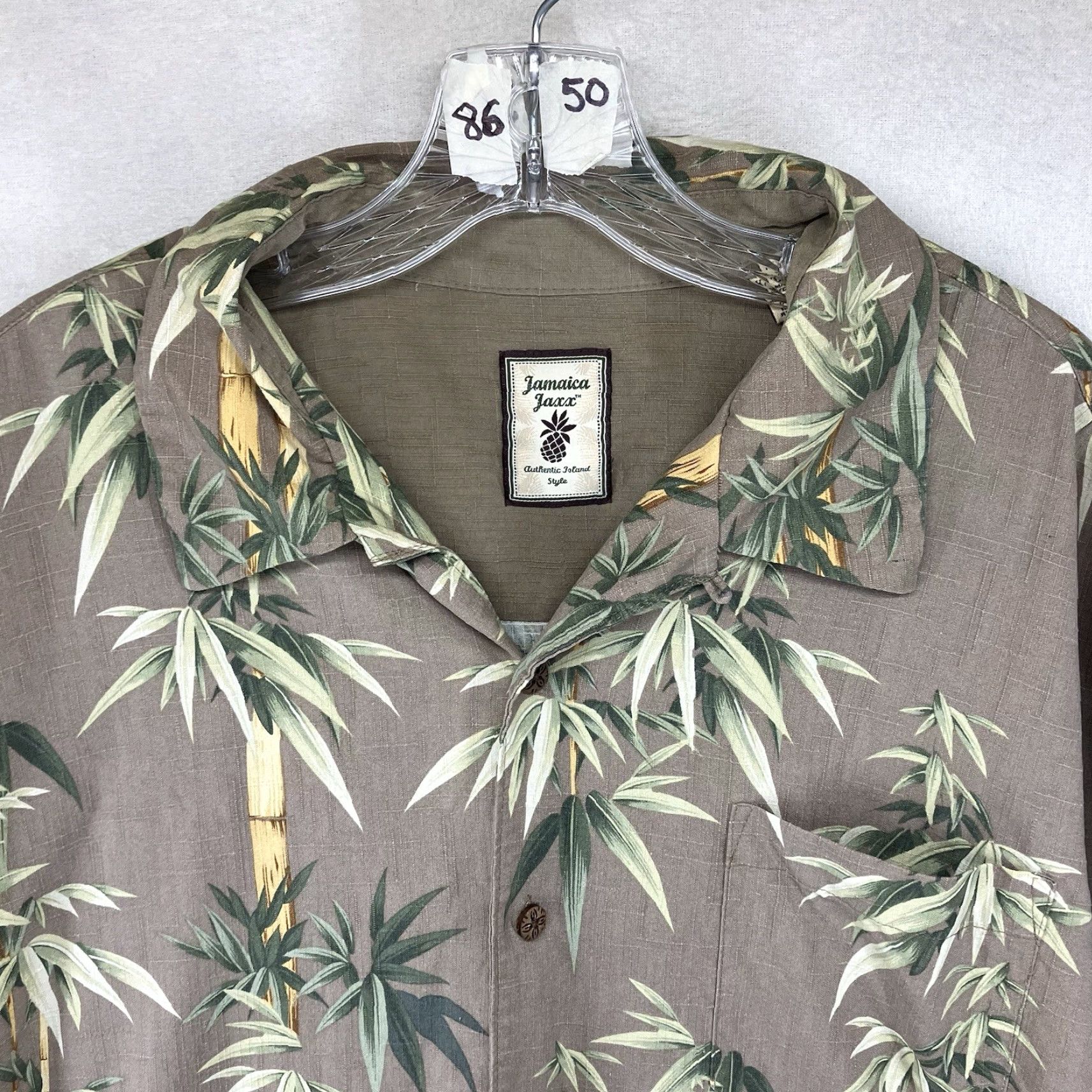 Vintage VINTAGE Jamaica Jaxx Men’s Short Sleeve Silk Button-Up Shirt 2XL Floral Hawaiian Casual Summer Mens Size US XXL / EU 58 / 5 - 5 Thumbnail