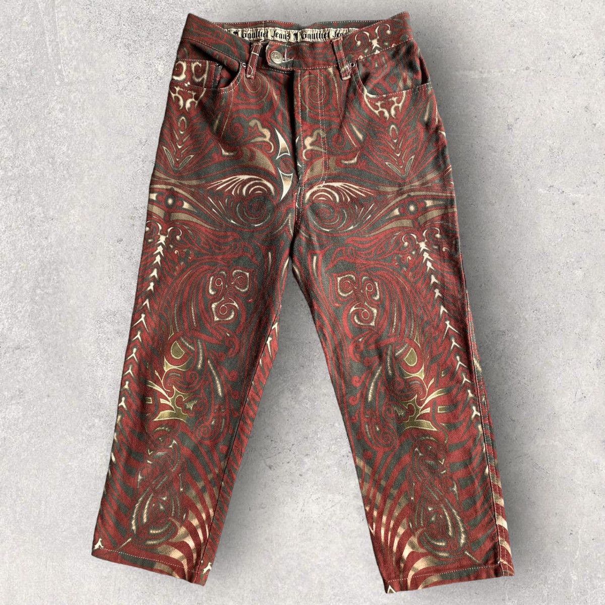Jean Paul Gaultier SS96 Cyber Tribal Cropped Pants Size 26" / US 2 / IT 38 - 1 Thumbnail