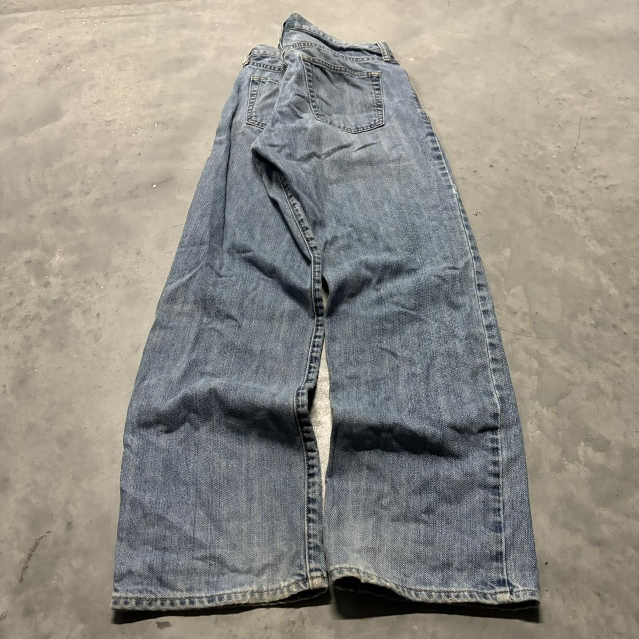 Japanese Brand × Vintage Crazy Vintage Y2K/2000s Grunge Faded Medium Wash Essential Denim Jeans! Size US 30 / EU 46 - 4 Thumbnail