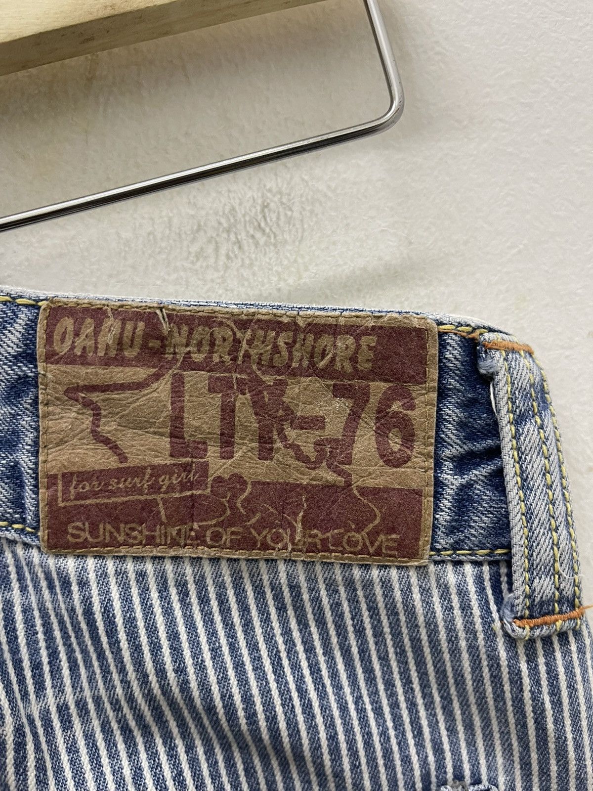 Japanese Brand Rare Vintage LTY Lala Tasty Surf Hickory Stripe Denim Size US 29 - 9 Thumbnail