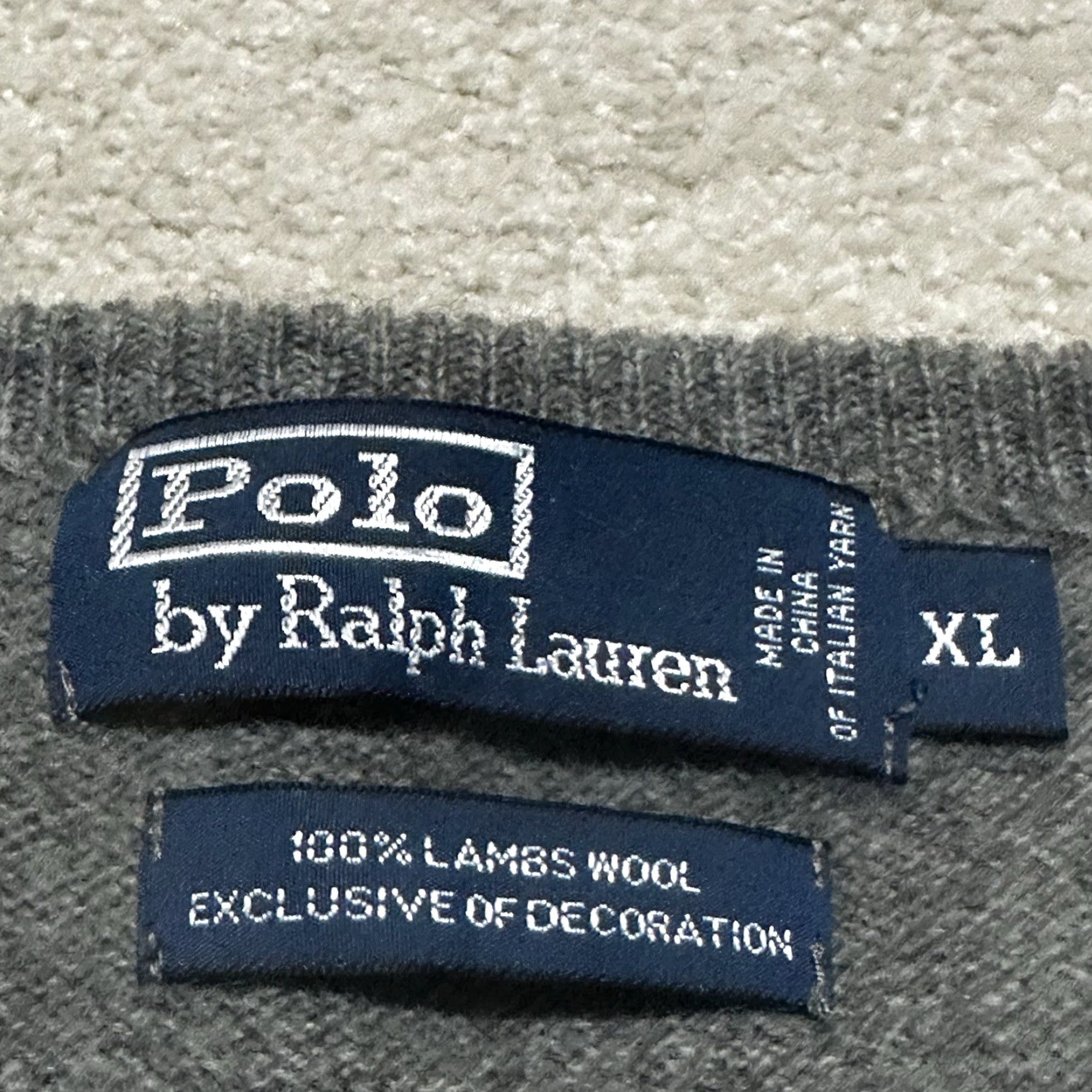 Polo Ralph Lauren Polo Ralph Lauren V Neck Lambs Wool Sweater Men XL GraySweater? Size US XL / EU 56 / 4 - 5 Thumbnail