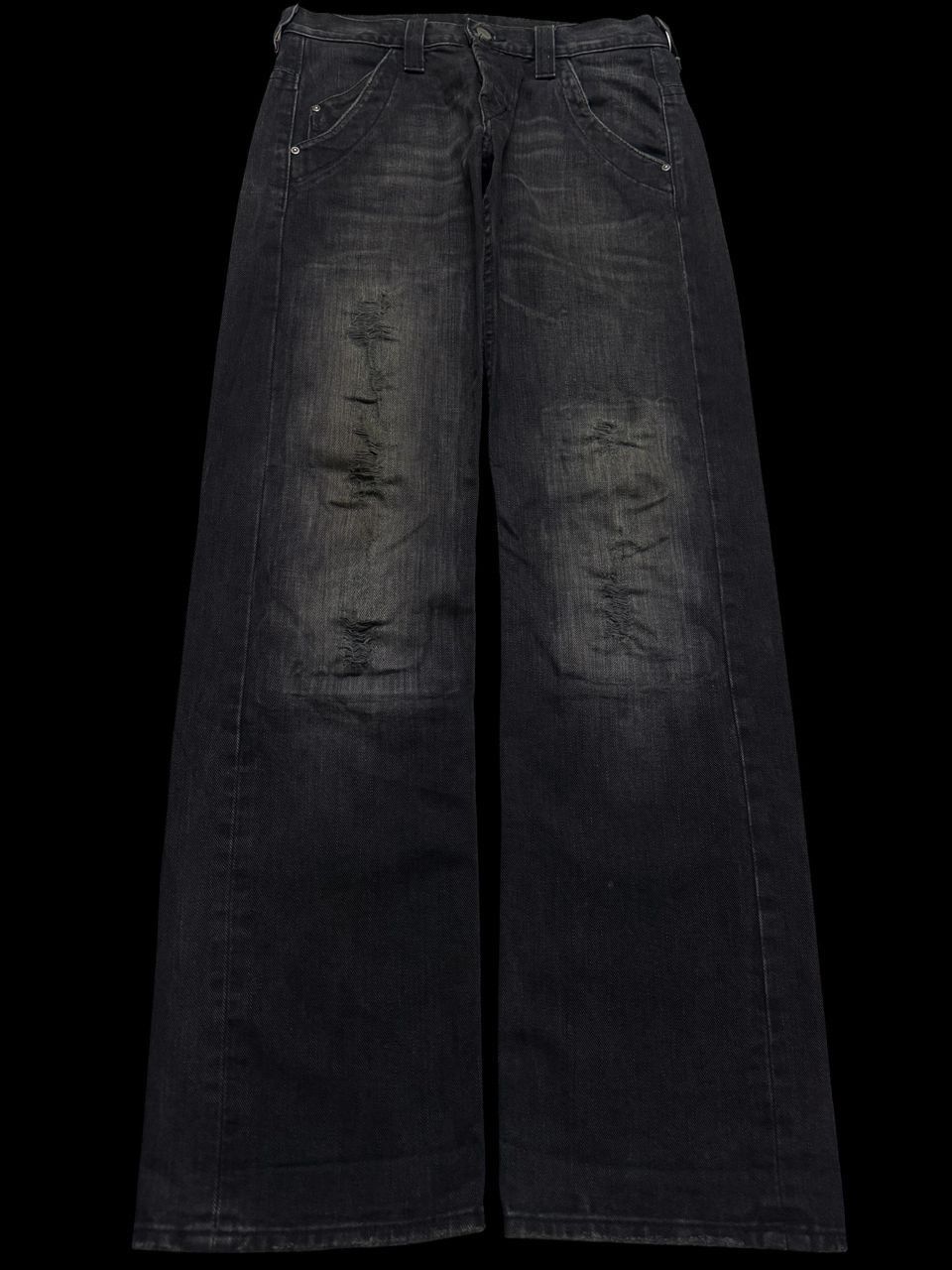 Lee 💥Insane💥Vintage Lee Rusty Mudwash Distressed Black Jeans Size US 29 - 1 Thumbnail