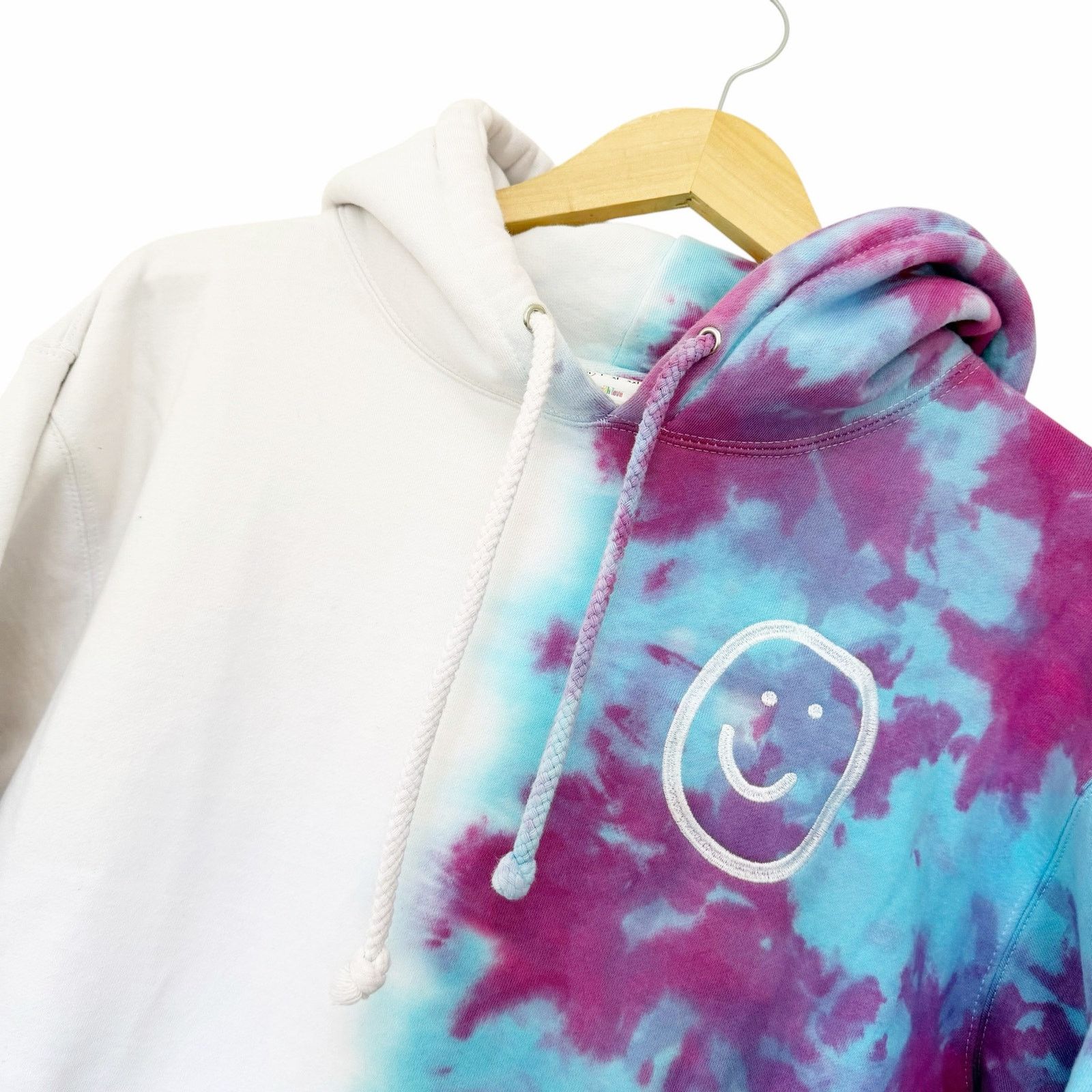Other Happiness Project Blue Pink White Tie Dye Hoodie Sz M Size M / US 6-8 / IT 42-44 - 1 Thumbnail