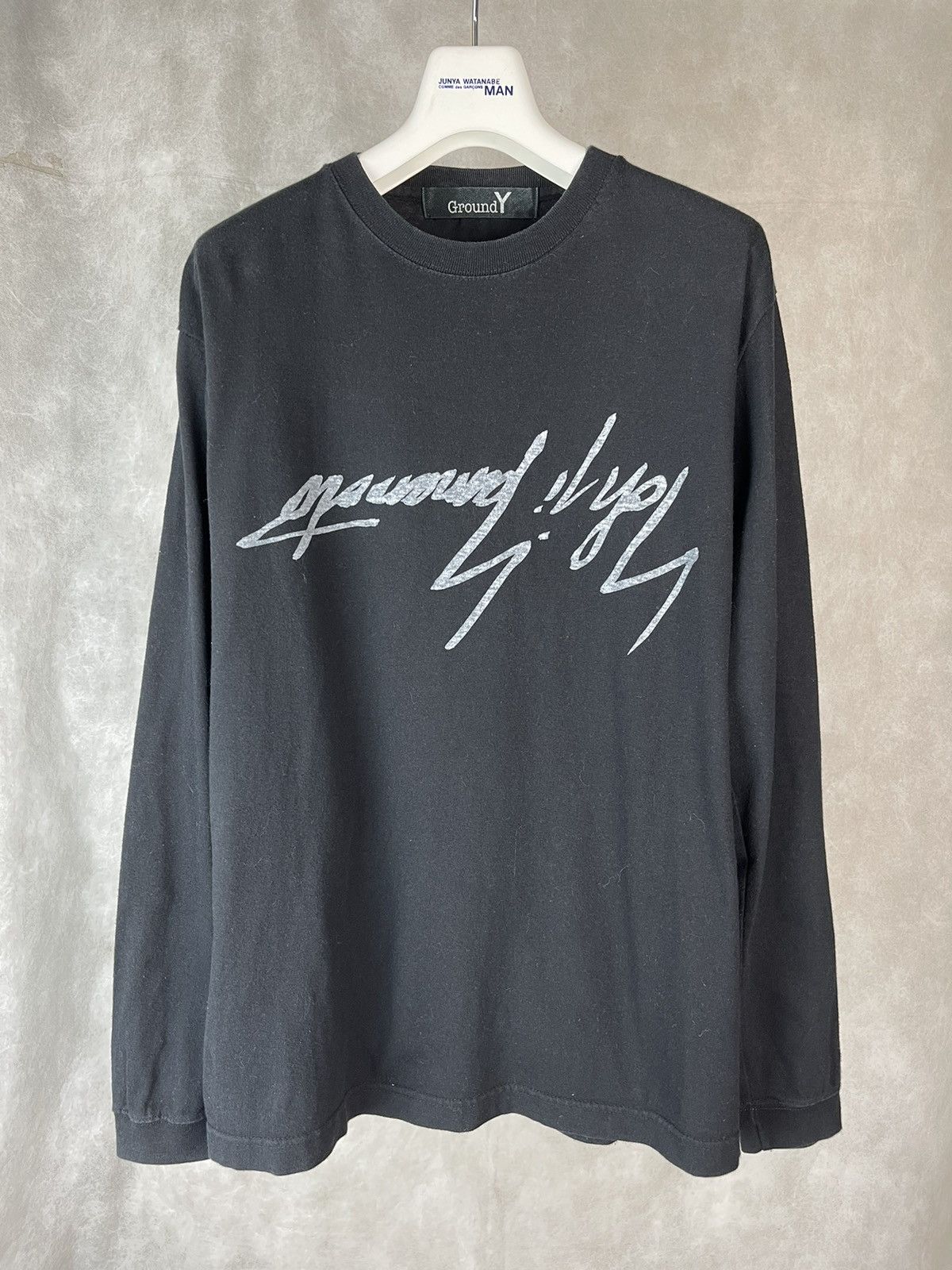 Vintage GroundY by yohji yamamoto reverse logo LS shirt Size US L / EU 52-54 / 3 - 1 Thumbnail