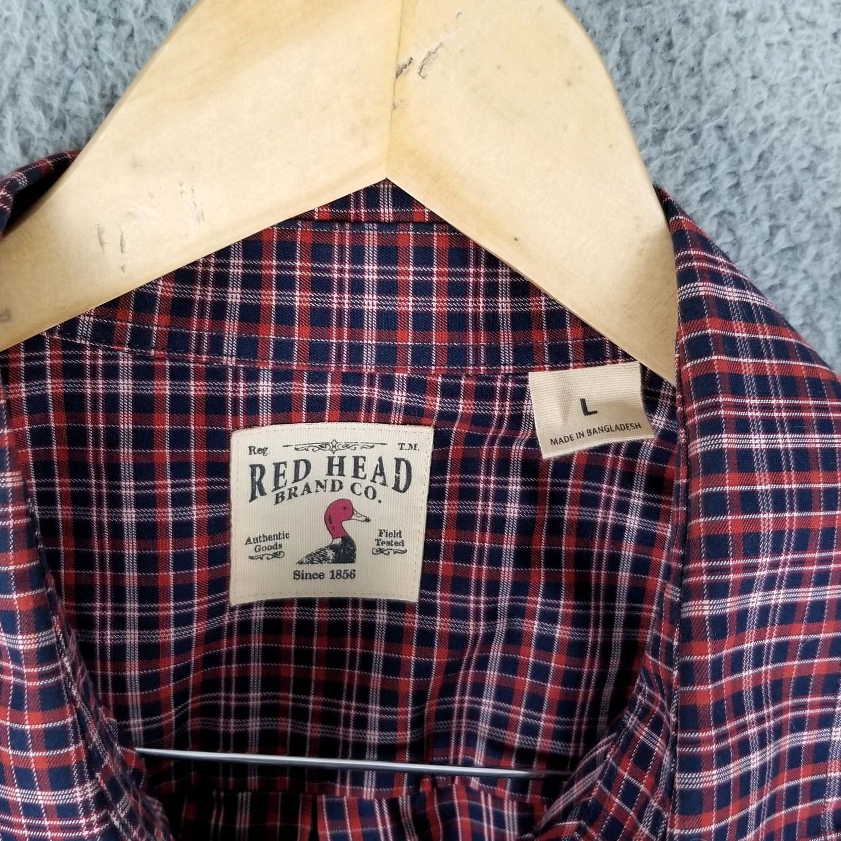 Vintage Red Head Brand Co Shirt Womens Large Plaid Red Black Long Sleeve Button-Up Outdoor Size L / US 10 / IT 46 - 2 Thumbnail