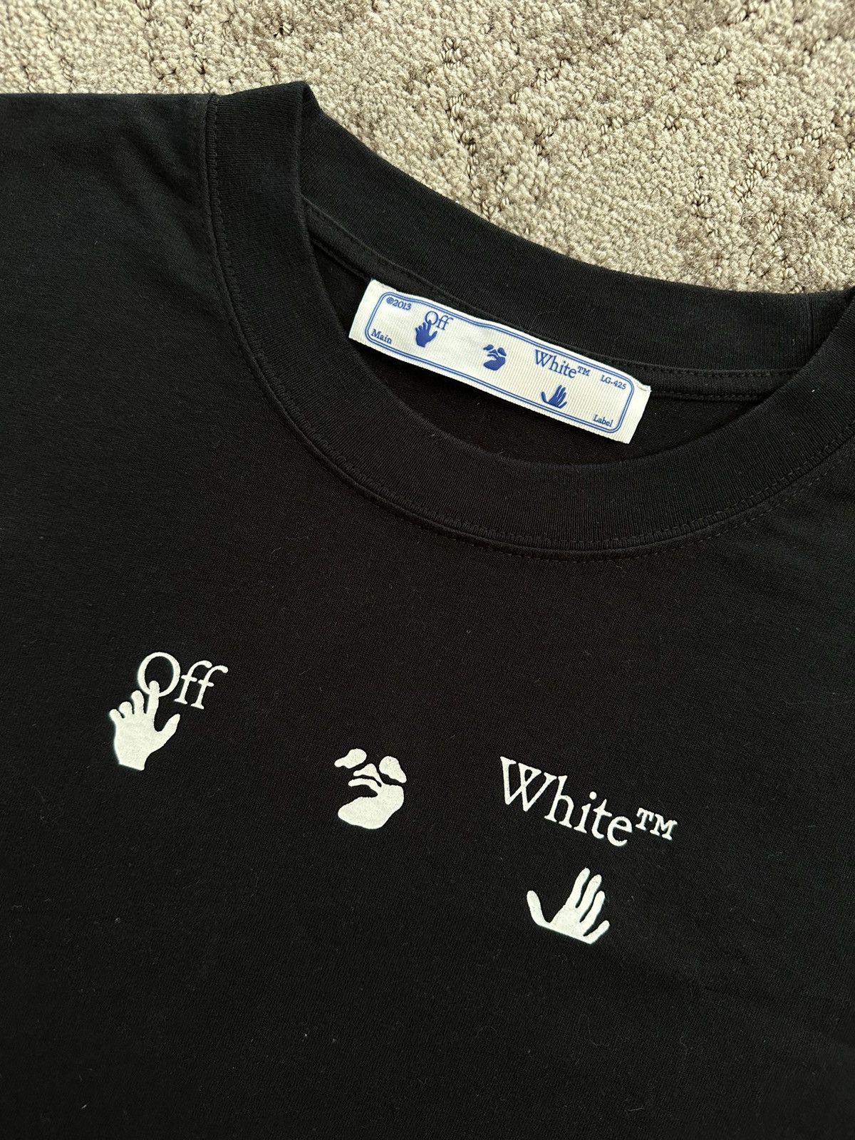 Off-White Off white peace worldwide tee Size US XL / EU 56 / 4 - 2 Thumbnail