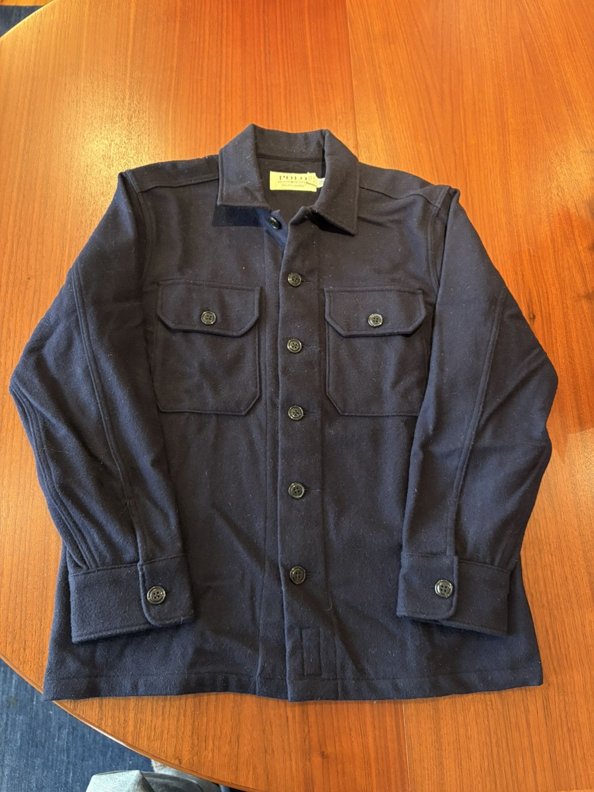 Polo Ralph Lauren POLO RALPH LAUREN WOOL OVERSHIRT SMALL Size US S / EU 44-46 / 1 - 1 Thumbnail