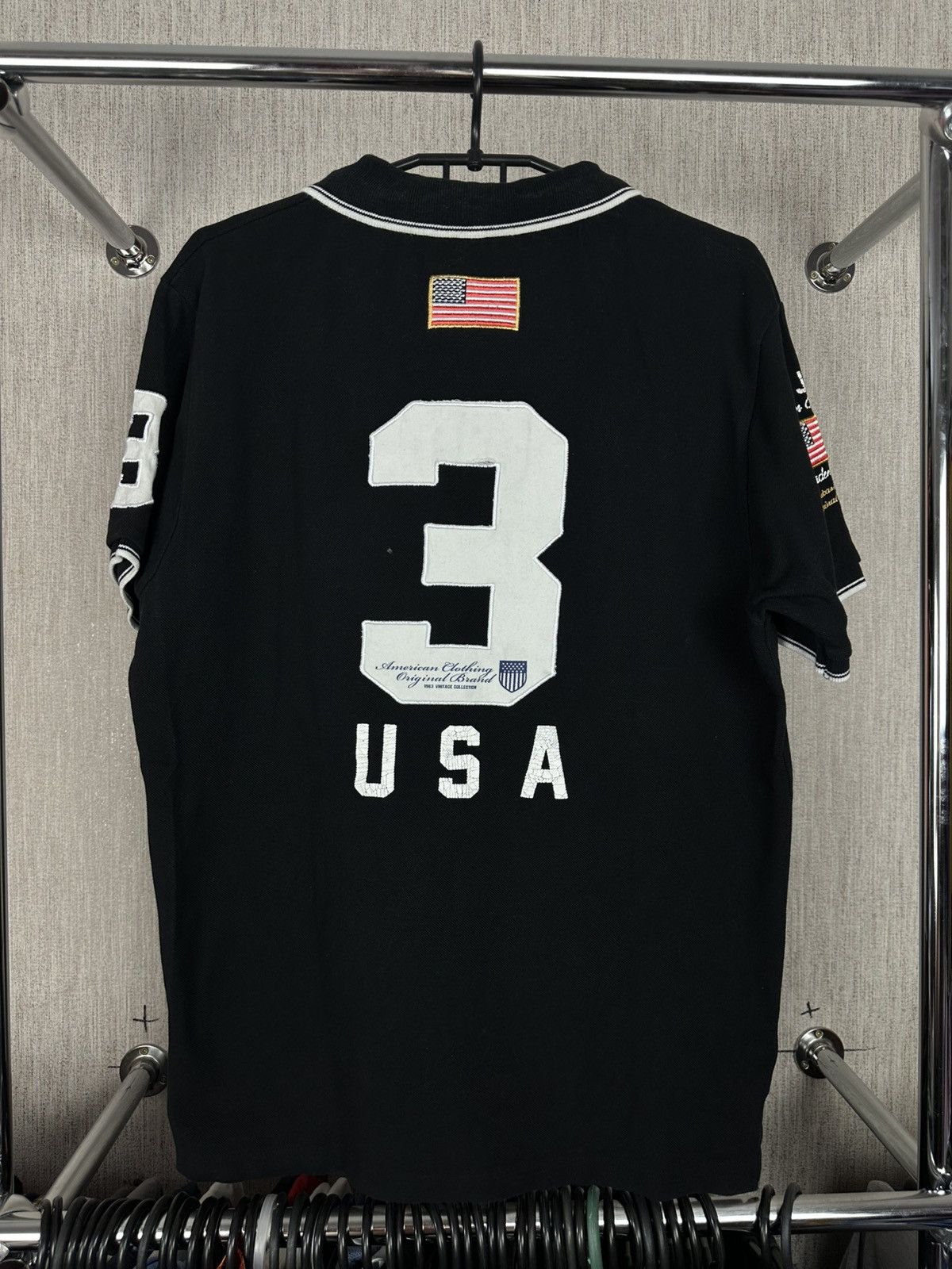 Vintage Chief Keef Style Polo USA #3 Big Logo American Flag tee Size US XL / EU 56 / 4 - 6 Thumbnail