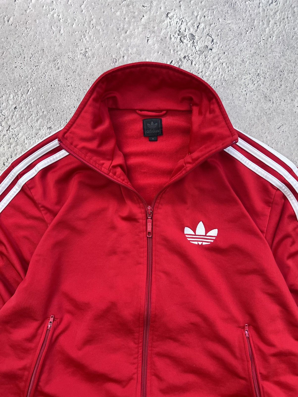 Adidas × Vintage Vintage Adidas Track Y2K Jacket Striped Red White Size US S / EU 44-46 / 1 - 3 Thumbnail