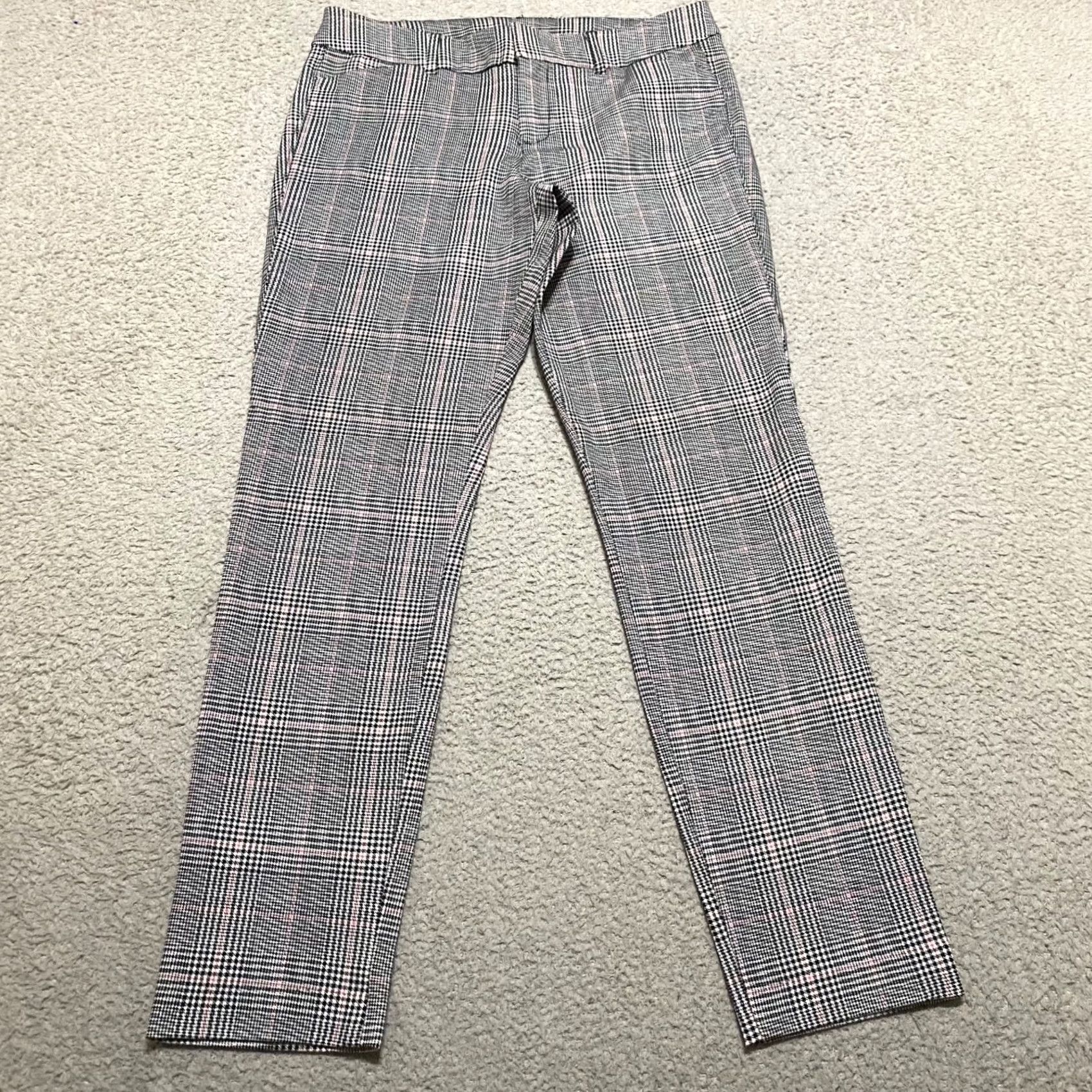 Old Navy Old Navy Womens Pants Gray Plaid Pixie Slim Straight Ankle Mid Rise Pockets XS? Size 27" / US 4 / IT 40 - 2 Thumbnail