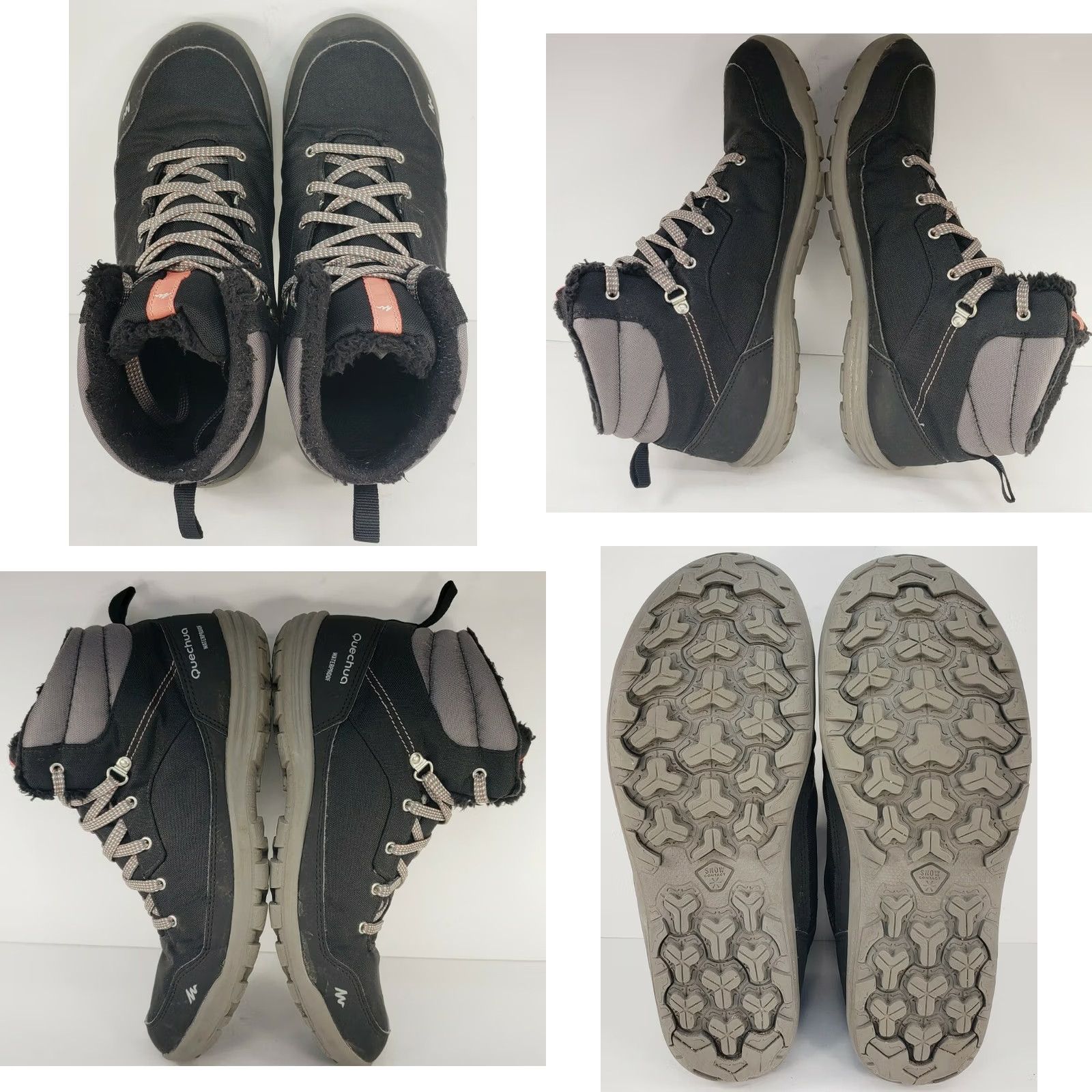 Vintage Quechua Decathlon Women's Size 9.5 Black Mid Top Walking Hiking Shoes Size L / US 10 / IT 46 - 8 Thumbnail