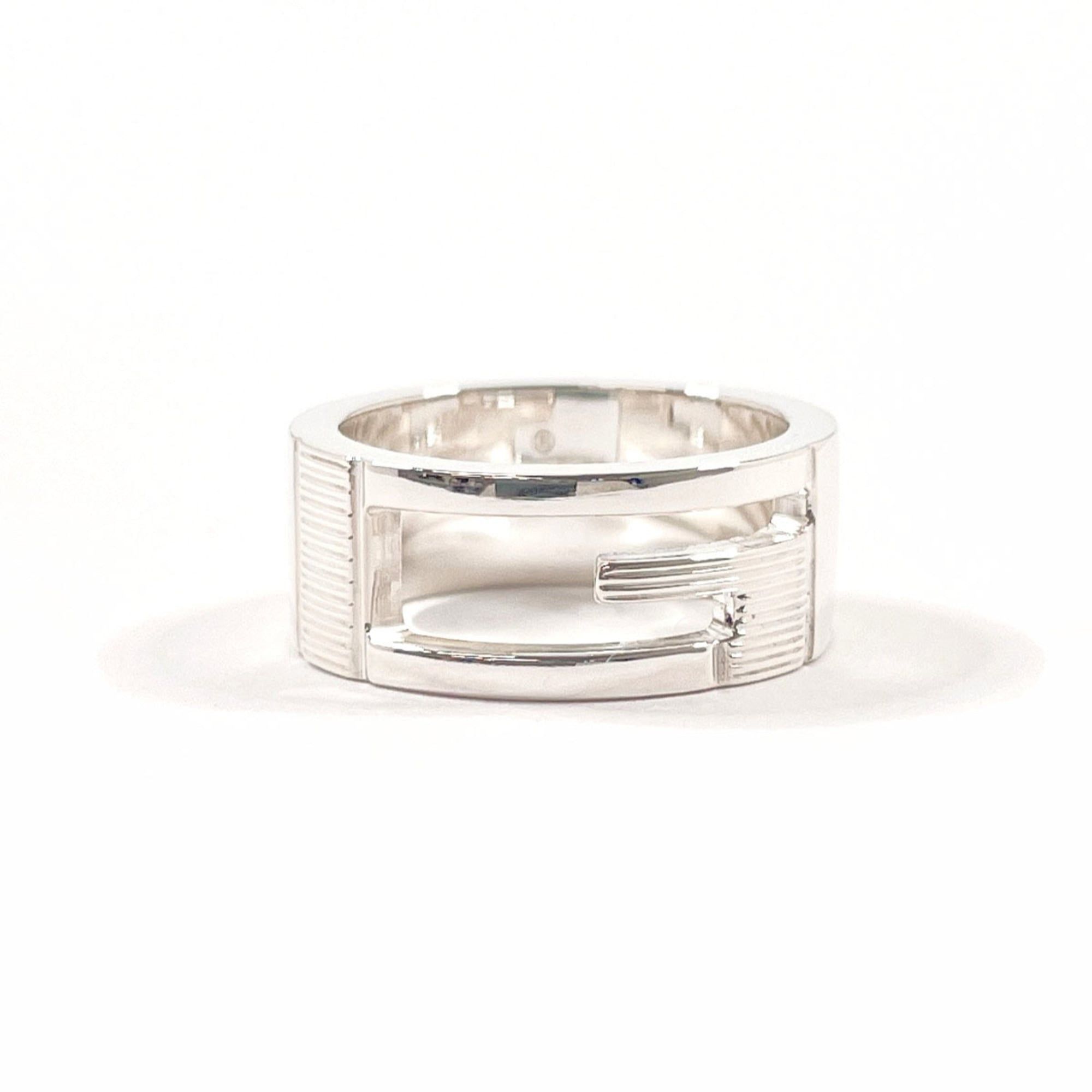 Gucci GUCCI Branded Cutout G Ring, Sterling Silver 925, Size 10, Silver, Women's Size ONE SIZE - 1 Thumbnail