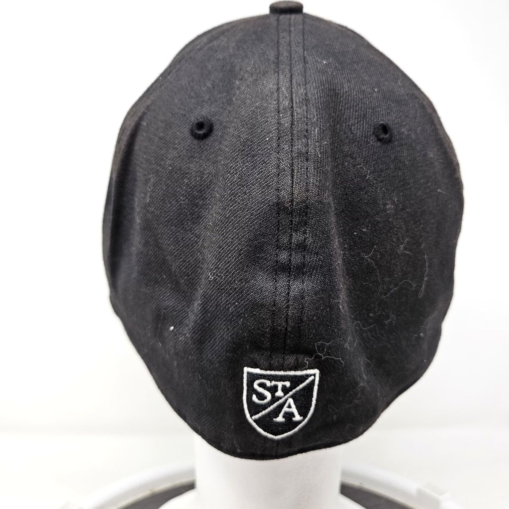 Vintage St Andrews of Scotland Hat Cap Fitted Mens Large Embroidered Golf Crest L XL Black Cotton Spandex Twill Baseball Cap Crown Mens Size ONE SIZE - 4 Thumbnail