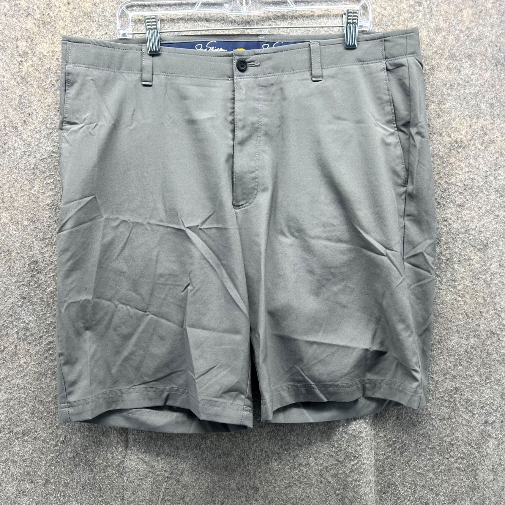 Vintage Jack Nicklaus Shorts Mens 38 Gray Chino Flat Front Cotton Golf Golfer Knit Pants Shirt Size US 38 / EU 54 - 2 Thumbnail