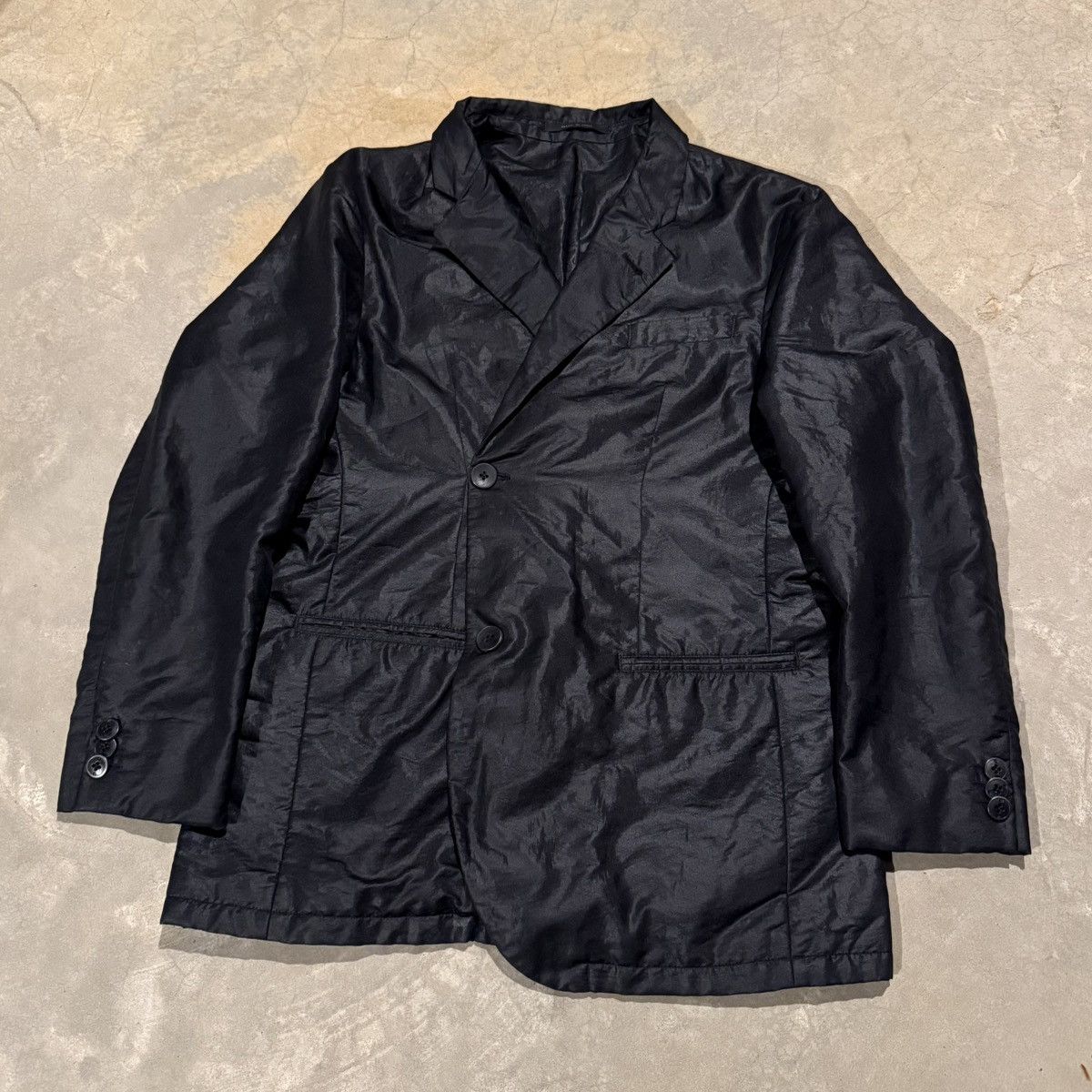 Emporio Armani Vintage FW07 Giorgio Armani Nylon Tecno Line Blazer Jacket Size US M / EU 48-50 / 2 - 2 Thumbnail