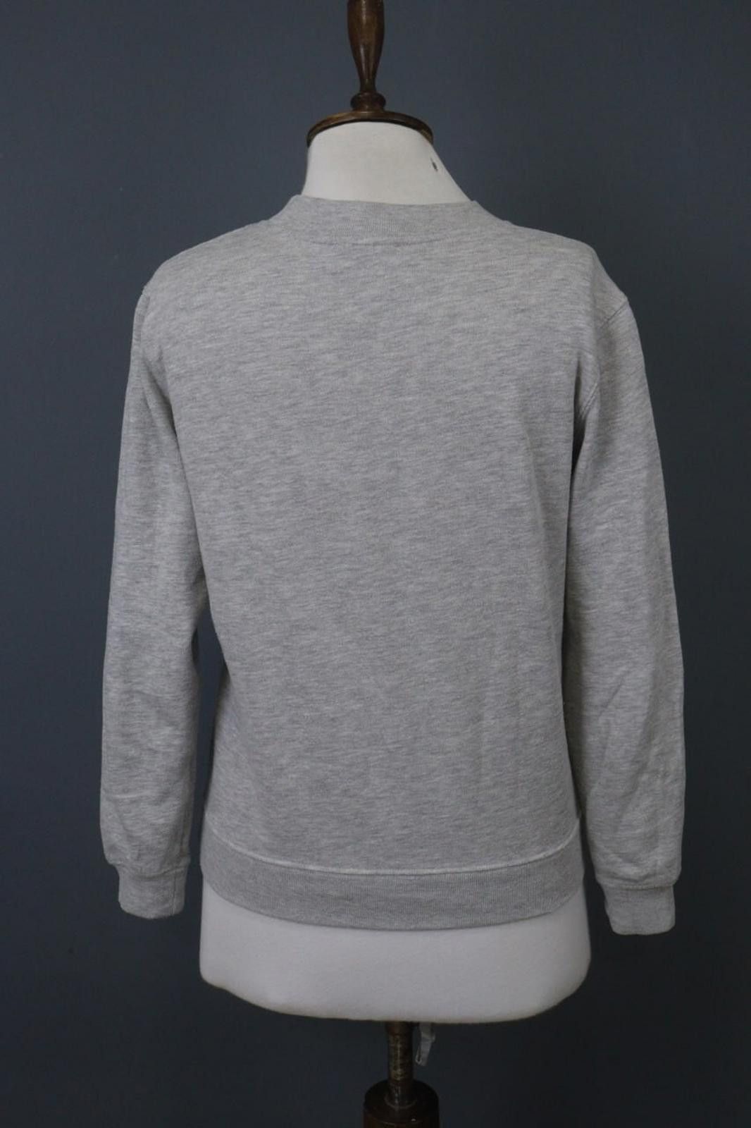 Designer Claudie Pierlot Gray Cotton Crew Neck Sweatshirt Size 1 Size M / US 6-8 / IT 42-44 - 8 Thumbnail