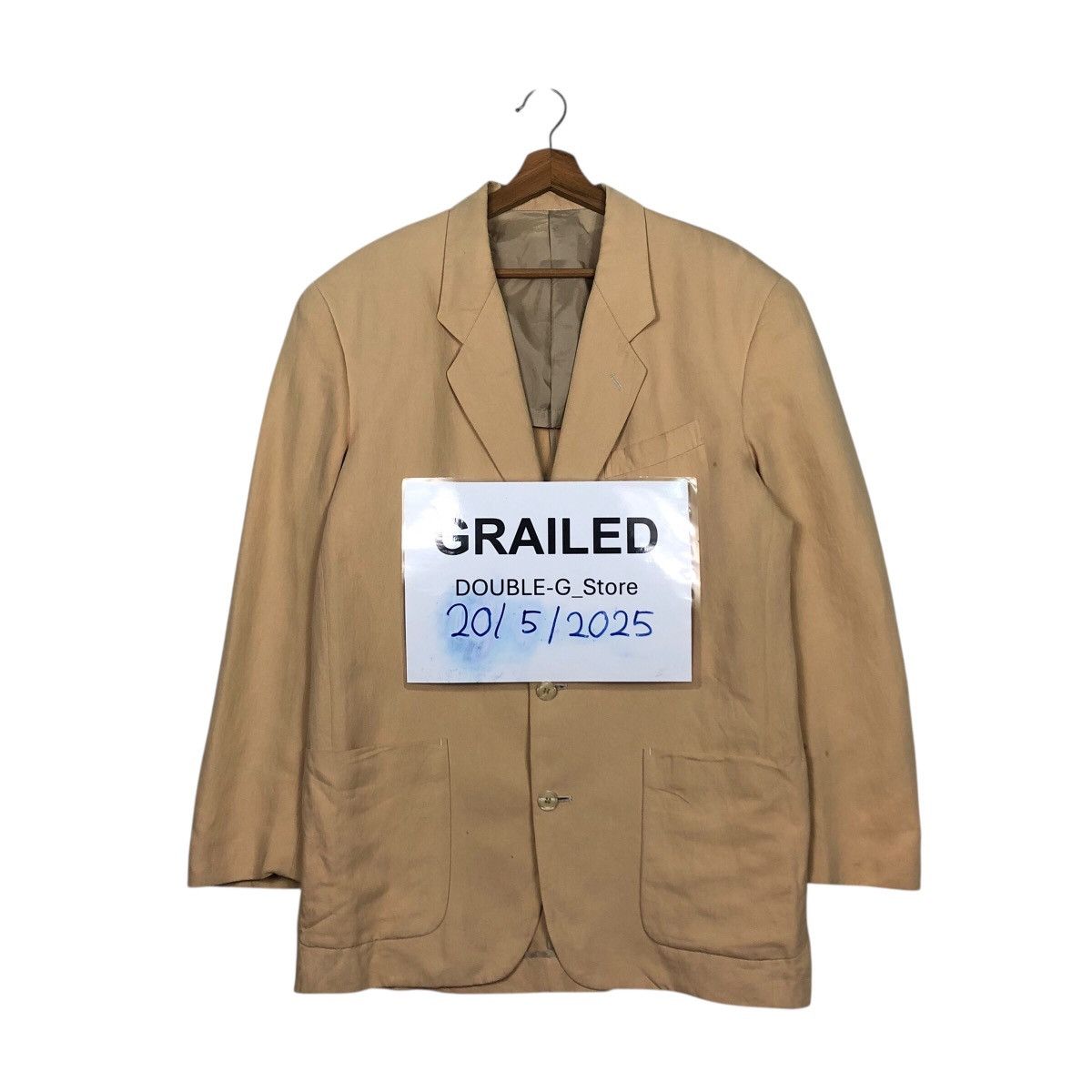 Japanese Brand Kenzo Paris Oversized Beige Cotton Blazer — Archival Look Size US M / EU 48-50 / 2 - 1 Thumbnail