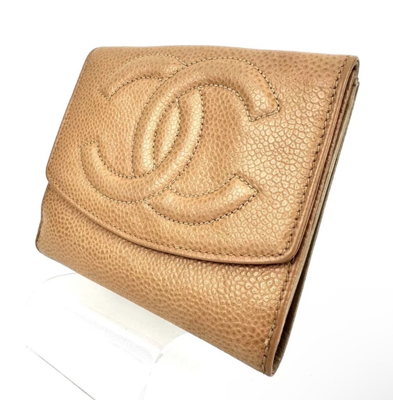 Chanel CHANEL Bifold Wallet Caviar Coco mark Double hook Leather Size ONE SIZE - 2 Thumbnail