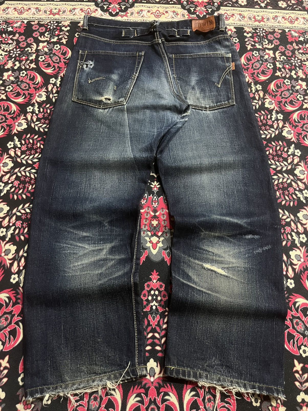 Kapital ⚡️Vintage⚡️Edwin 505Z Blue Washed Buckle Back Selvedge Jeans Size US 30 / EU 46 - 3 Thumbnail