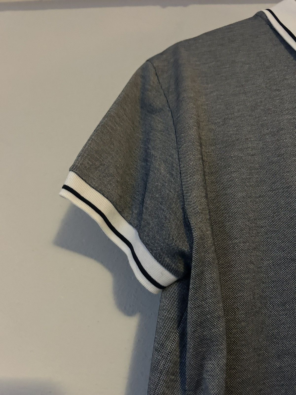Dior Dior Silver Gray Polo Shirt with White Trim - Size L Size US L / EU 52-54 / 3 - 3 Thumbnail