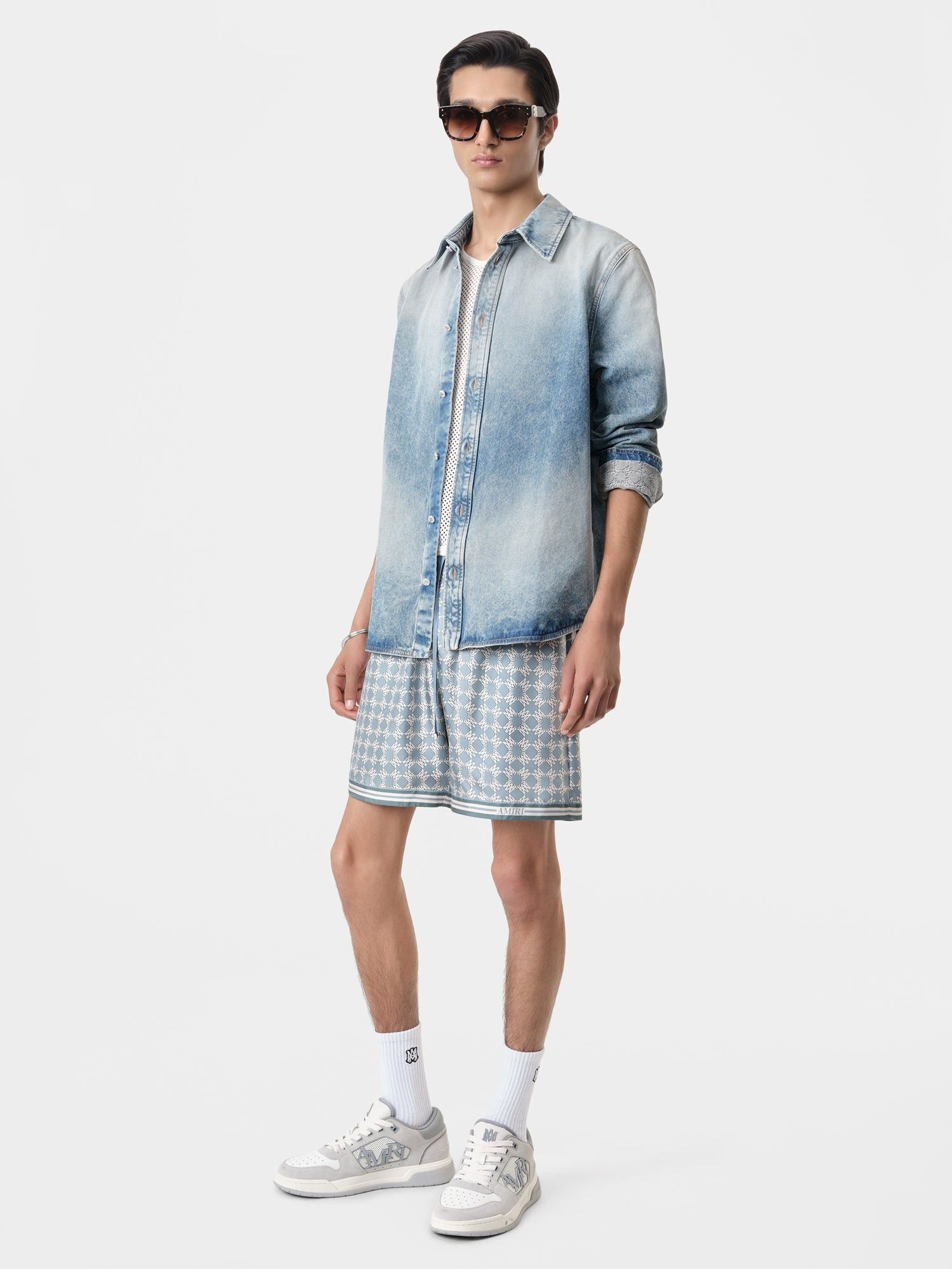 Amiri o1orln1125 MA Quad Shirt in Blue Size US L / EU 52-54 / 3 - 2 Thumbnail