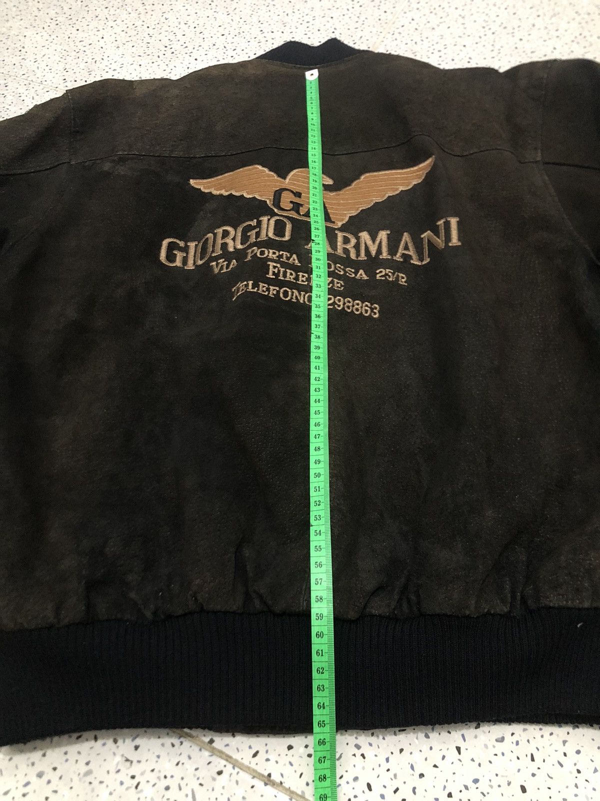 Armani × Giorgio Armani × Vintage Vintage Giorgio Armani Leather Bomber Jacket Size US L / EU 52-54 / 3 - 17 Thumbnail