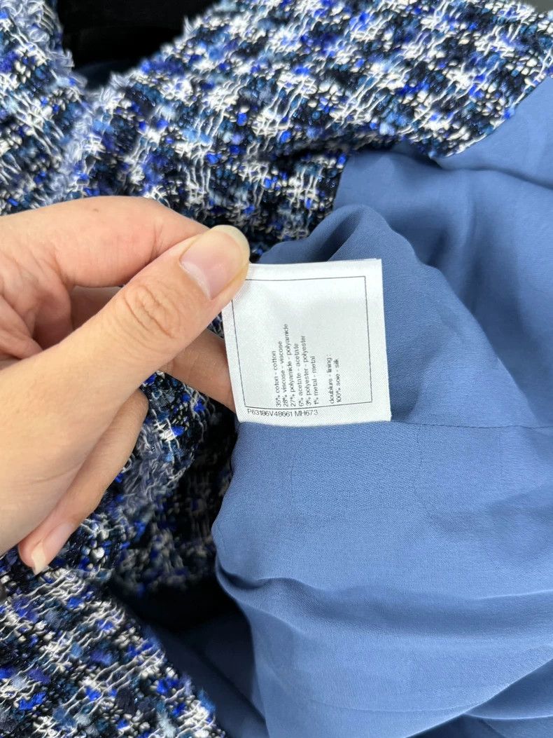 Chanel Chanel Blue stand-up collar diamond buckle jacket Size XXS / US 00 / IT 34 - 6 Thumbnail