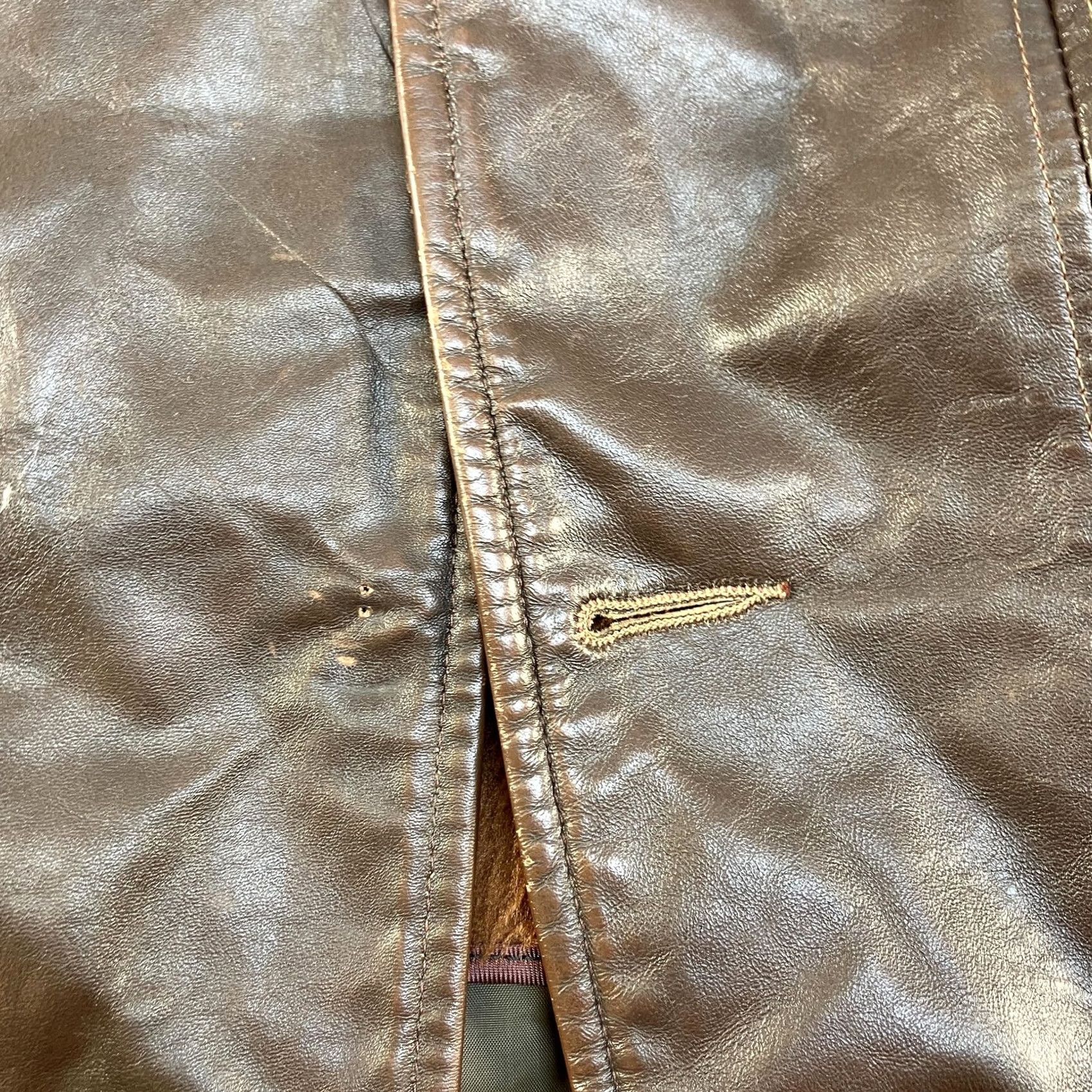 Vintage VINTAGE Cooper Leather Coat Mens 42 Brown Faux Fur Lined Car 70s Old Money Size US XS / EU 42 / 0 - 3 Thumbnail