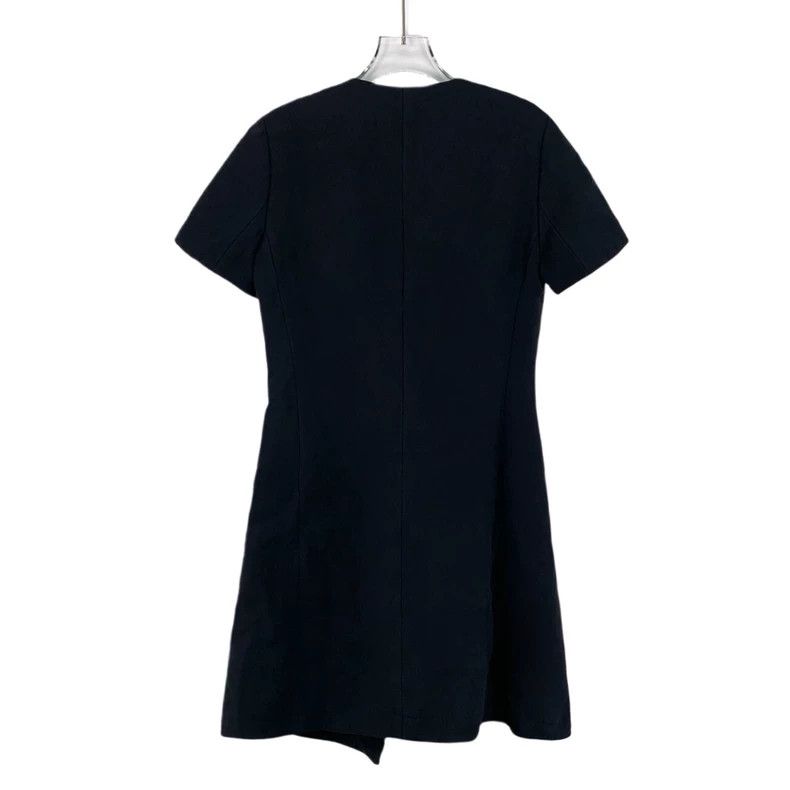 Dior Dior Black side button cotton round neck short-sleeved dre Size XXS / US 00 / IT 34 - 2 Thumbnail