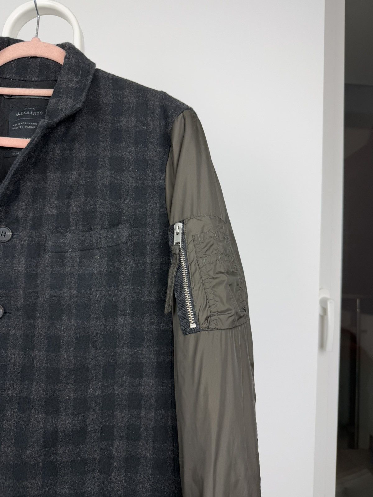 Allsaints × Vintage AllSaints B Bomber Jacket Sherpa Size US M / EU 48-50 / 2 - 3 Thumbnail