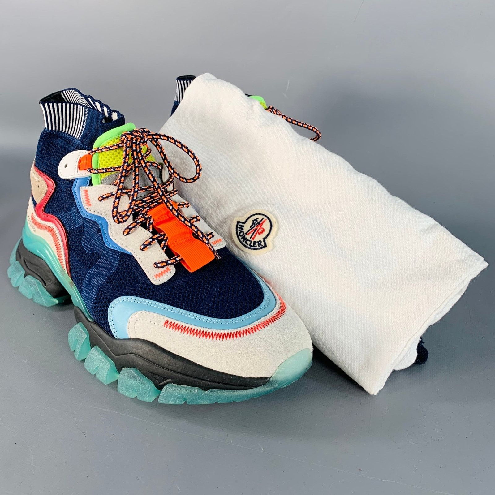 Moncler MONCLER Size 10 Multi Color Nylon Mesh High Top Sneakers Size US 10 / IT 40 - 9 Thumbnail